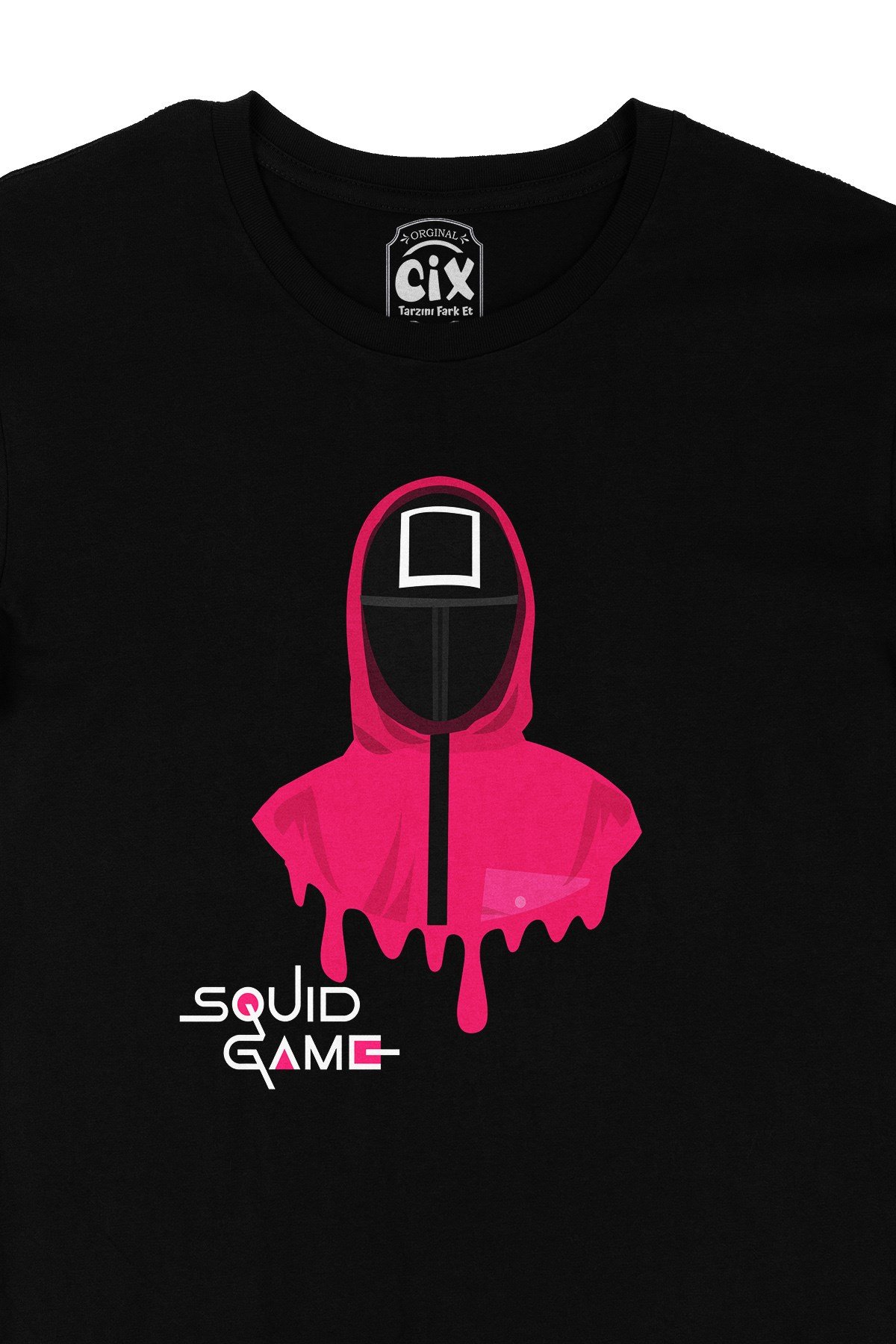 Squid Game Yazılı Yönetici Siyah Tişört
