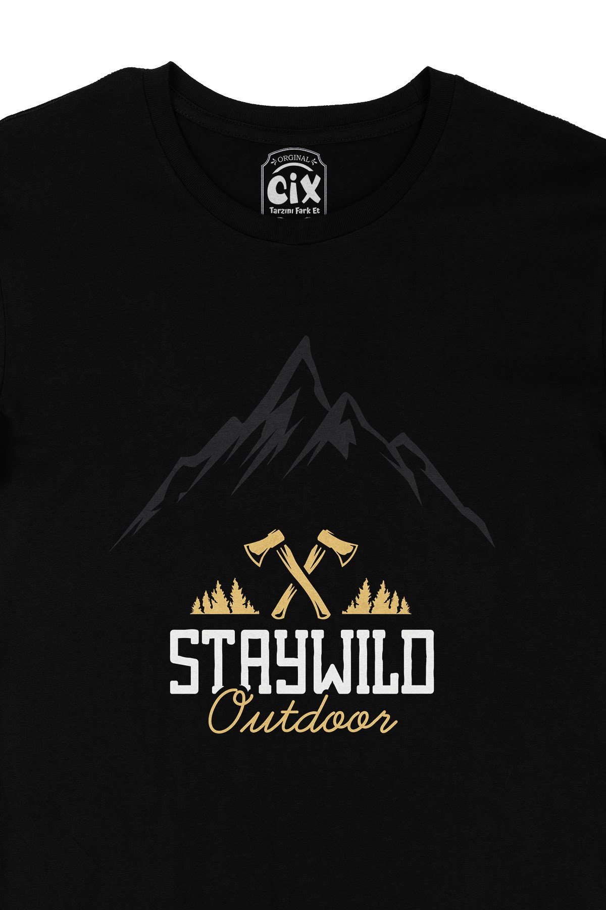 Stay Wild Outdoor Siyah Tişört
