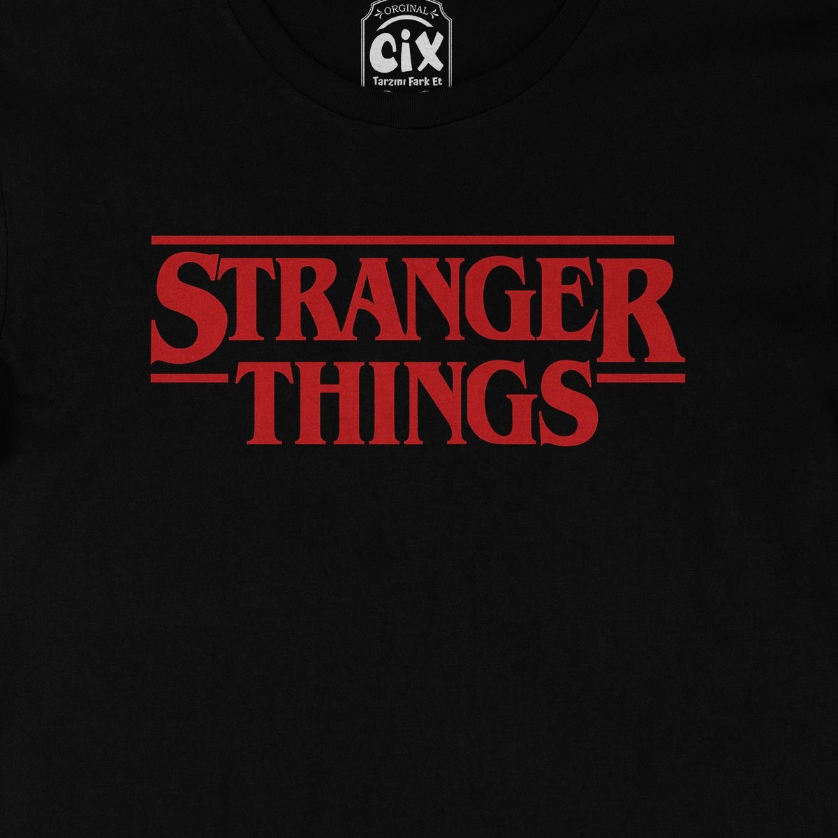Stranger Things Siyah Tişört