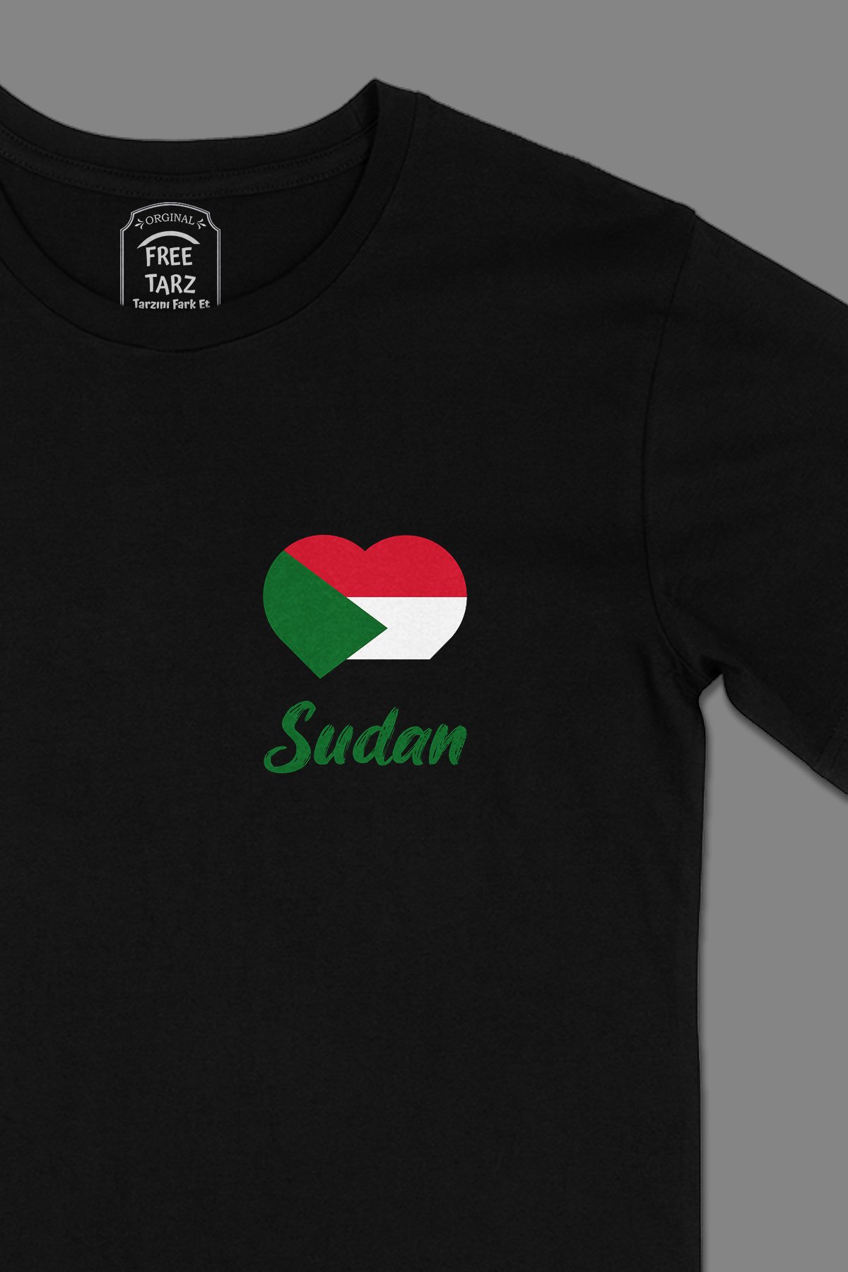 Sudan Baskılı Cep Tasarım Siyah Tişört Sudan Baskılı Cep Tasarım Siyah Tişört - Ücretsiz Kargo