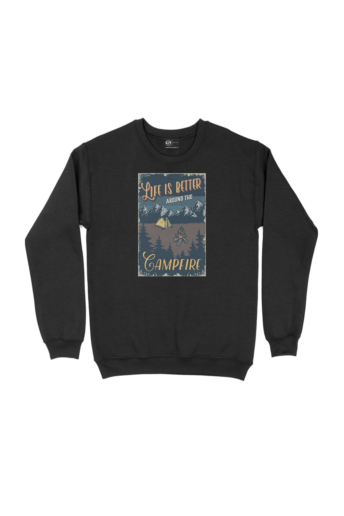 The Campfire Siyah Sweatshirt