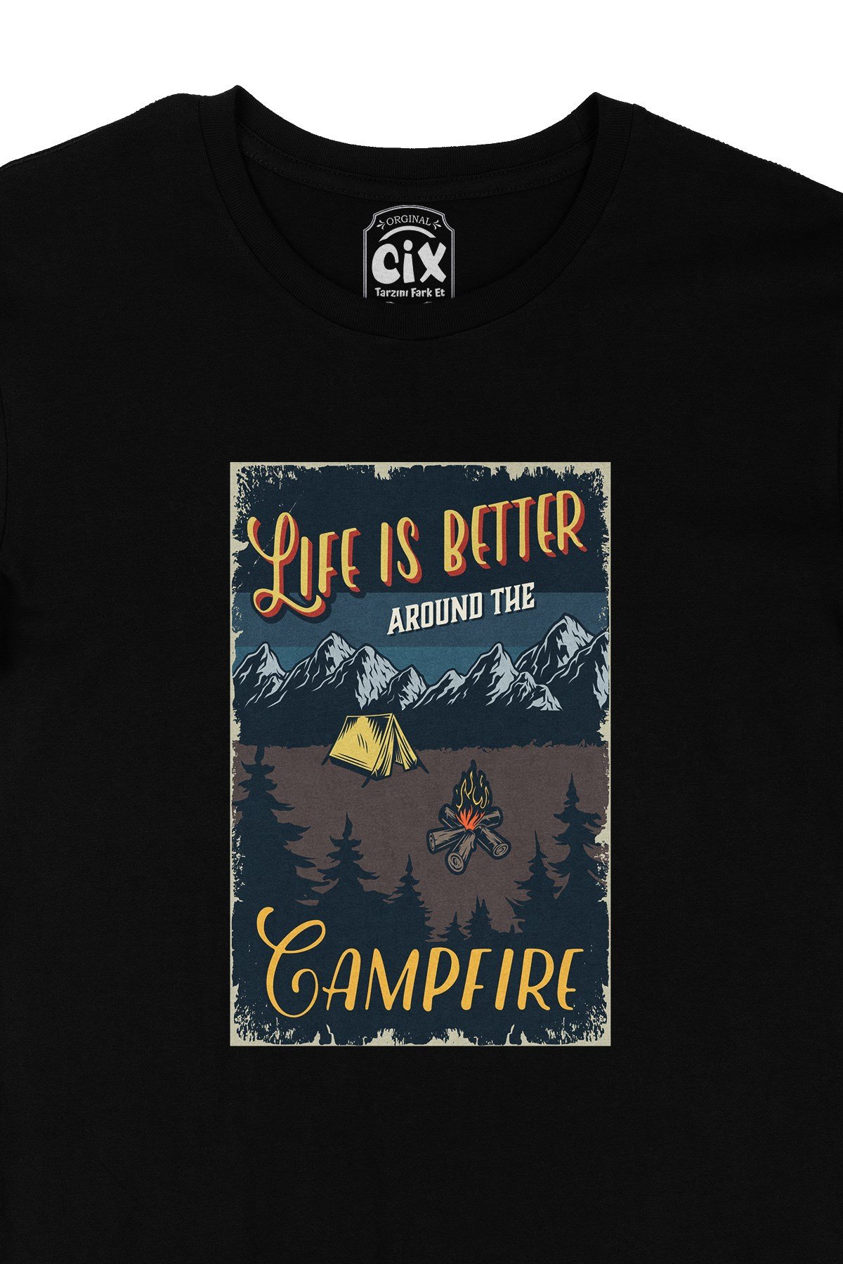 The Campfire Siyah Tişört