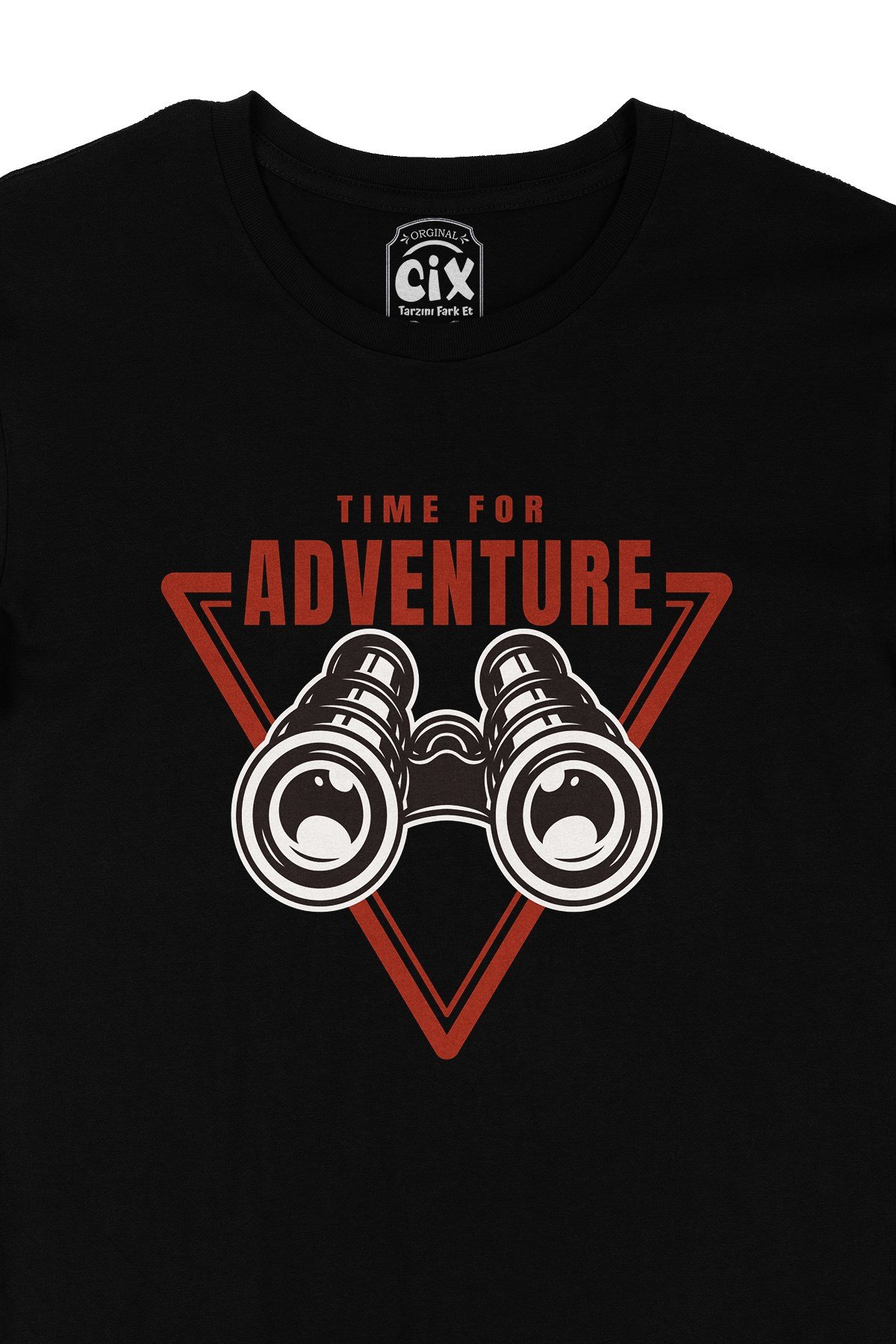 Time For Adventure Siyah Tişört