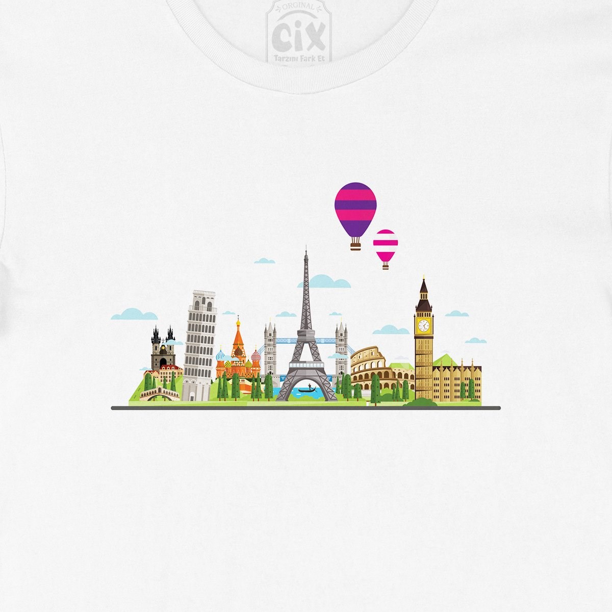Travel To Europe Tasarımlı Tişört