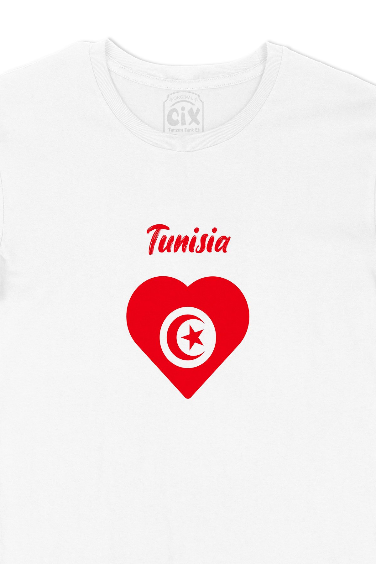 Tunus Bayraklı Kalpli Tişört