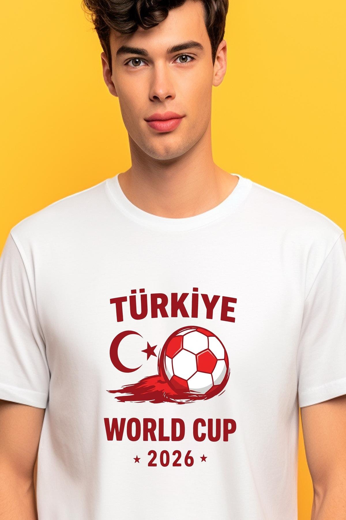Türkiye Tasarımlı Dünya Kupası 2026 Beyaz Tişört Türkiye Tasarımlı Dünya Kupası 2026 Beyaz TişörtÜcretsiz Kargo İmkanı