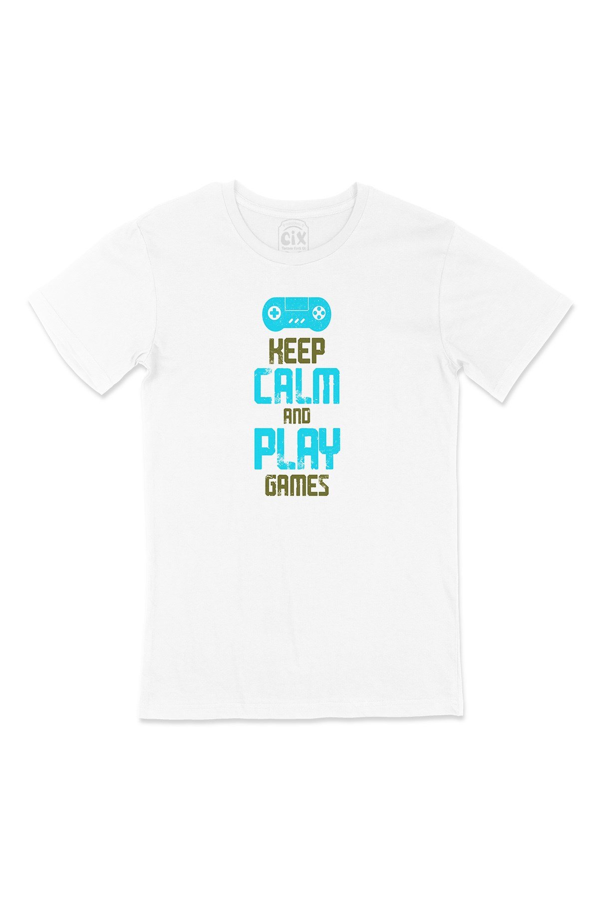 Turkuaz Keep Calm Play Game Tişört