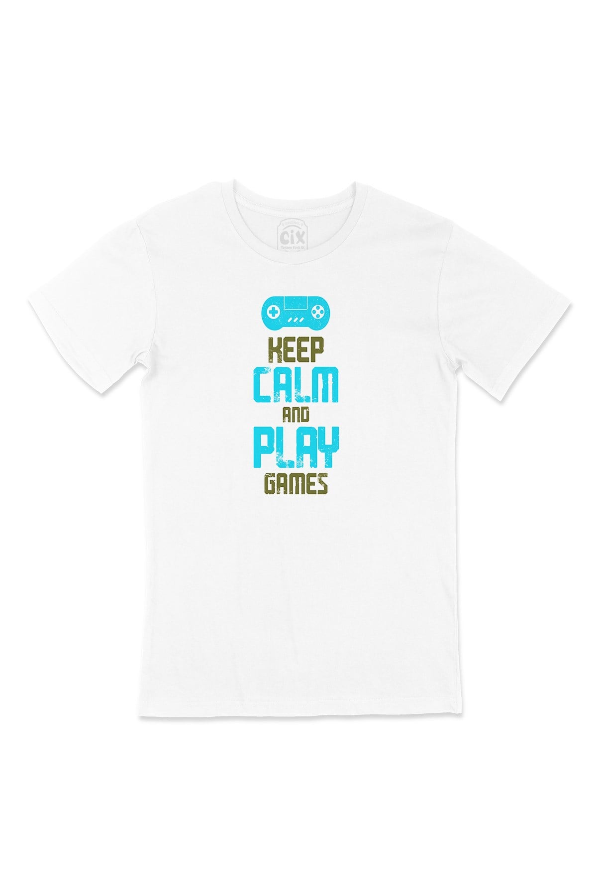 Turkuaz Keep Calm Play Game Tişört