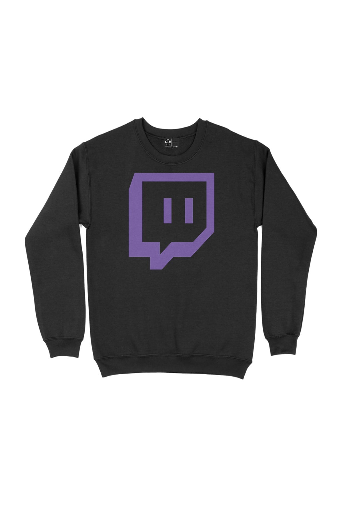 Twitch Logo Siyah Sweatshirt