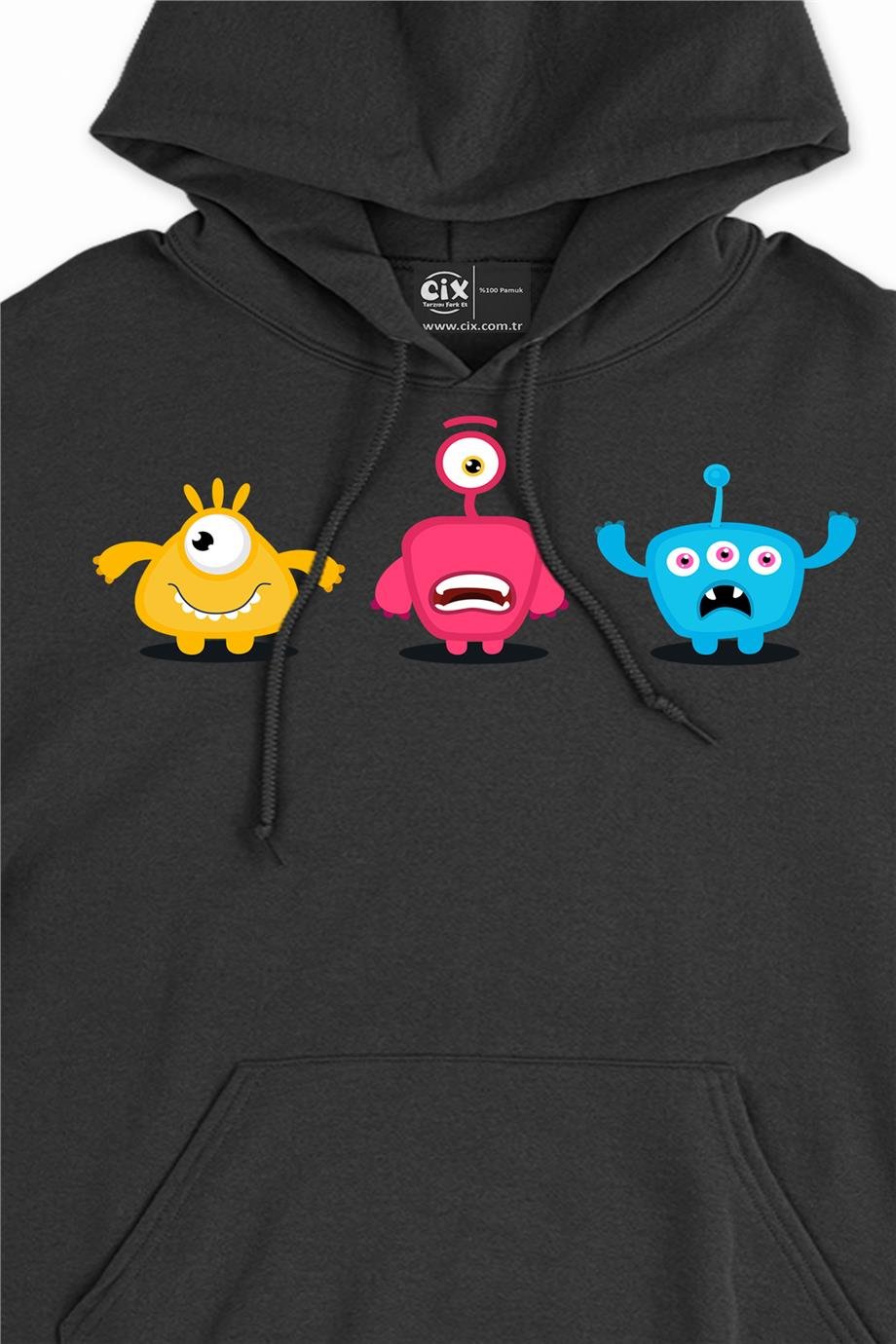Uzaylı Anime Tasarımlı Kapşonlu Sweatshirt Hoodie Uzaylı Anime Tasarımlı Kapşonlu Sweatshirt Hoodie - Ücretsiz Kargo