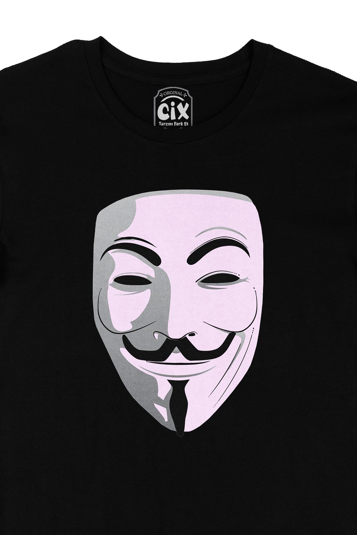 V For Vendetta Siyah Tişört