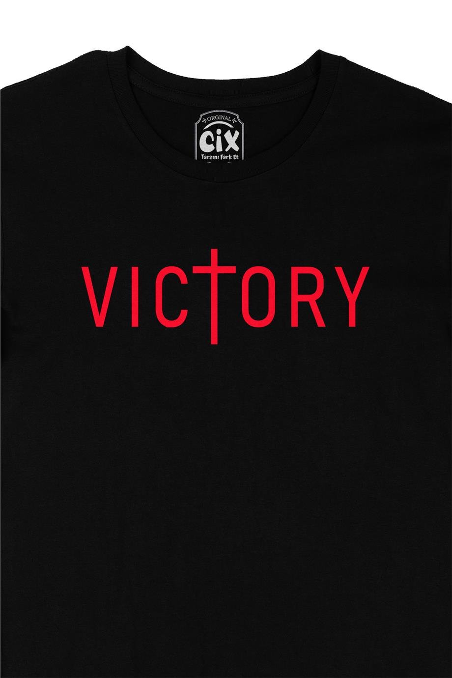Victory Zafer Siyah Tişört