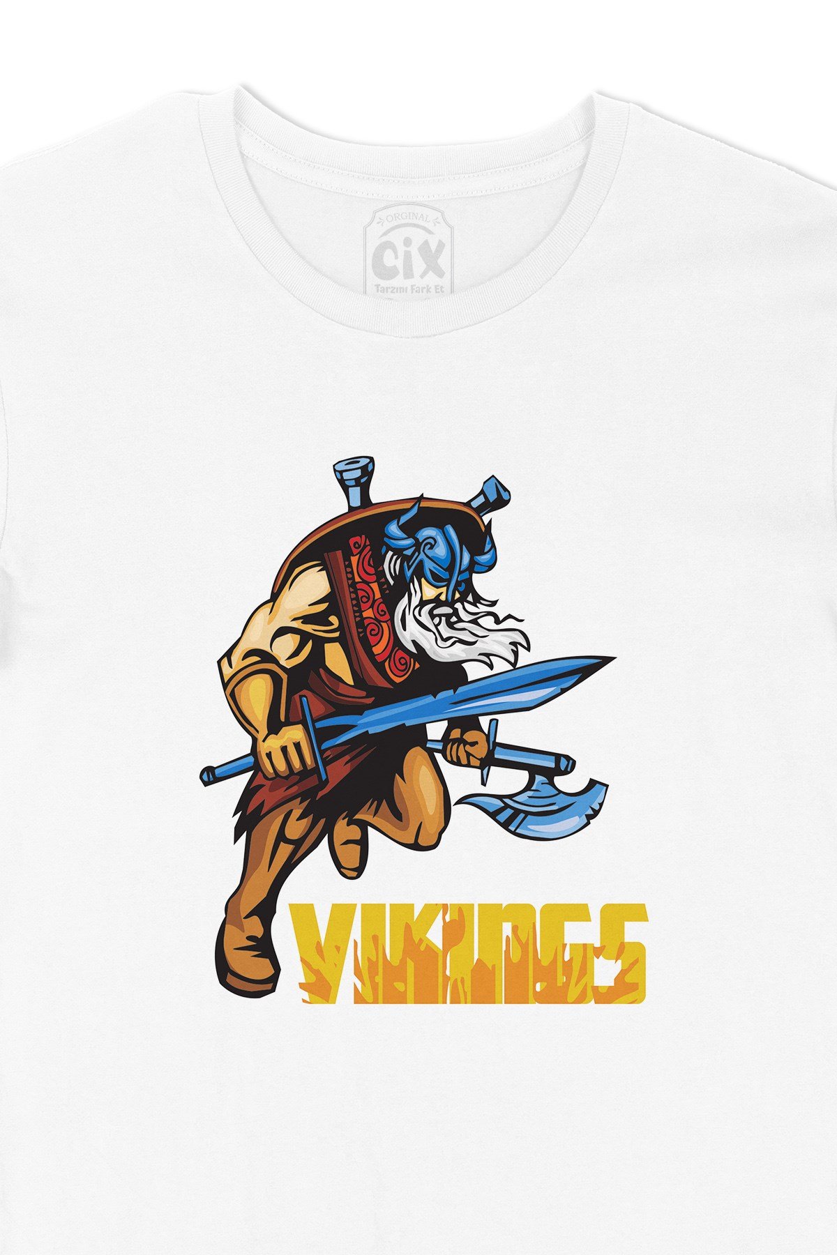 Vikings Kılınç ve Balta Tişört