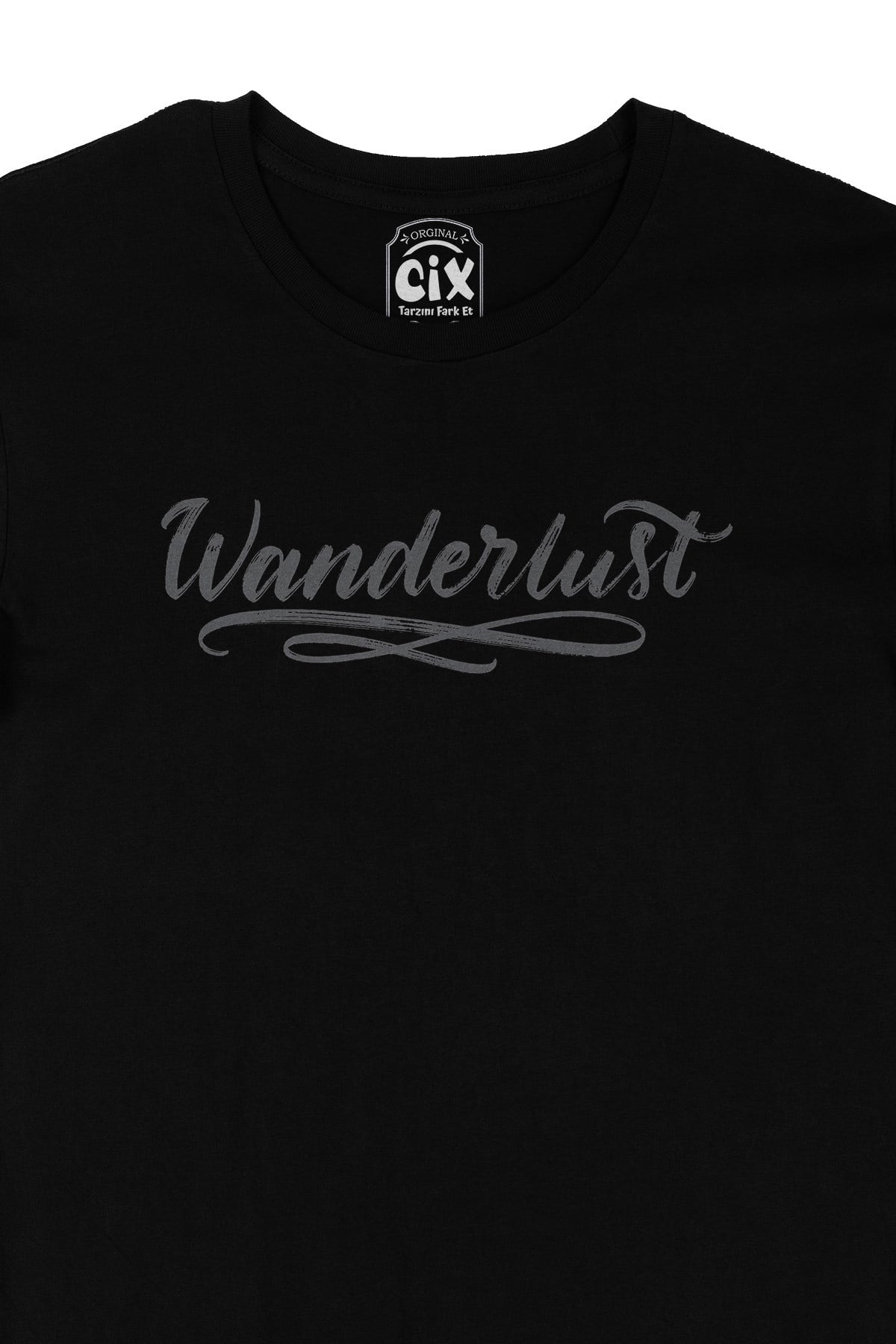 Wanderlust Siyah Tişört