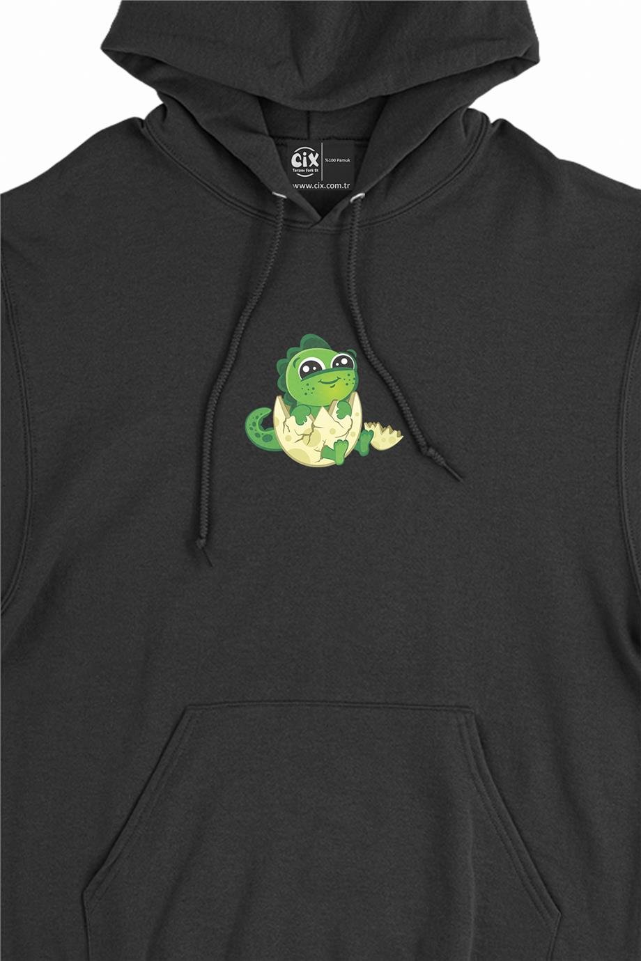 Yavru Dinozor Minimal Kapşonlu Sweatshirt Hoodie Yavru Dinozor Minimal Kapşonlu Sweatshirt Hoodie - Ücretsiz Kargo