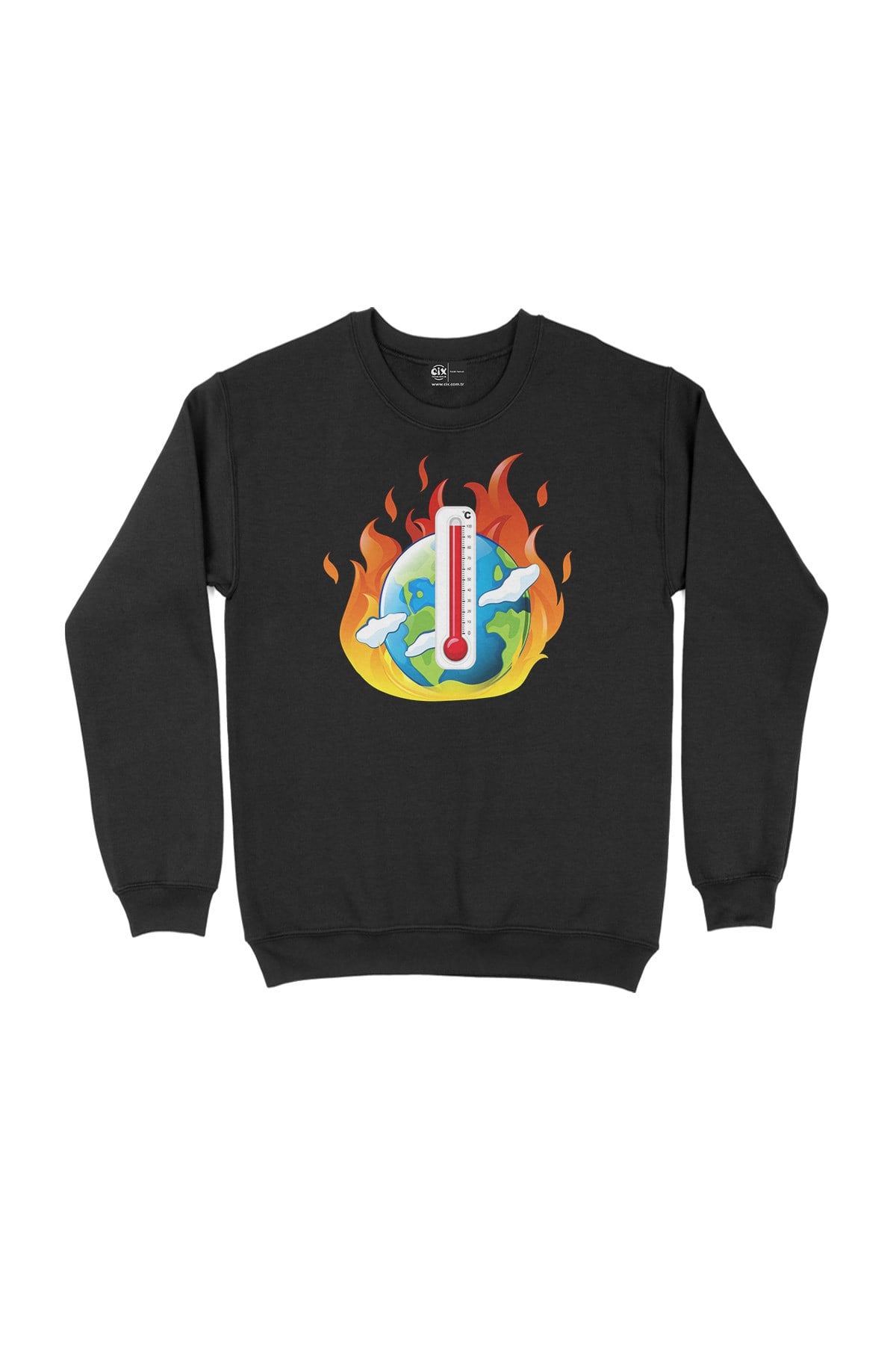 Yaz Sıcağı Siyah Sweatshirt