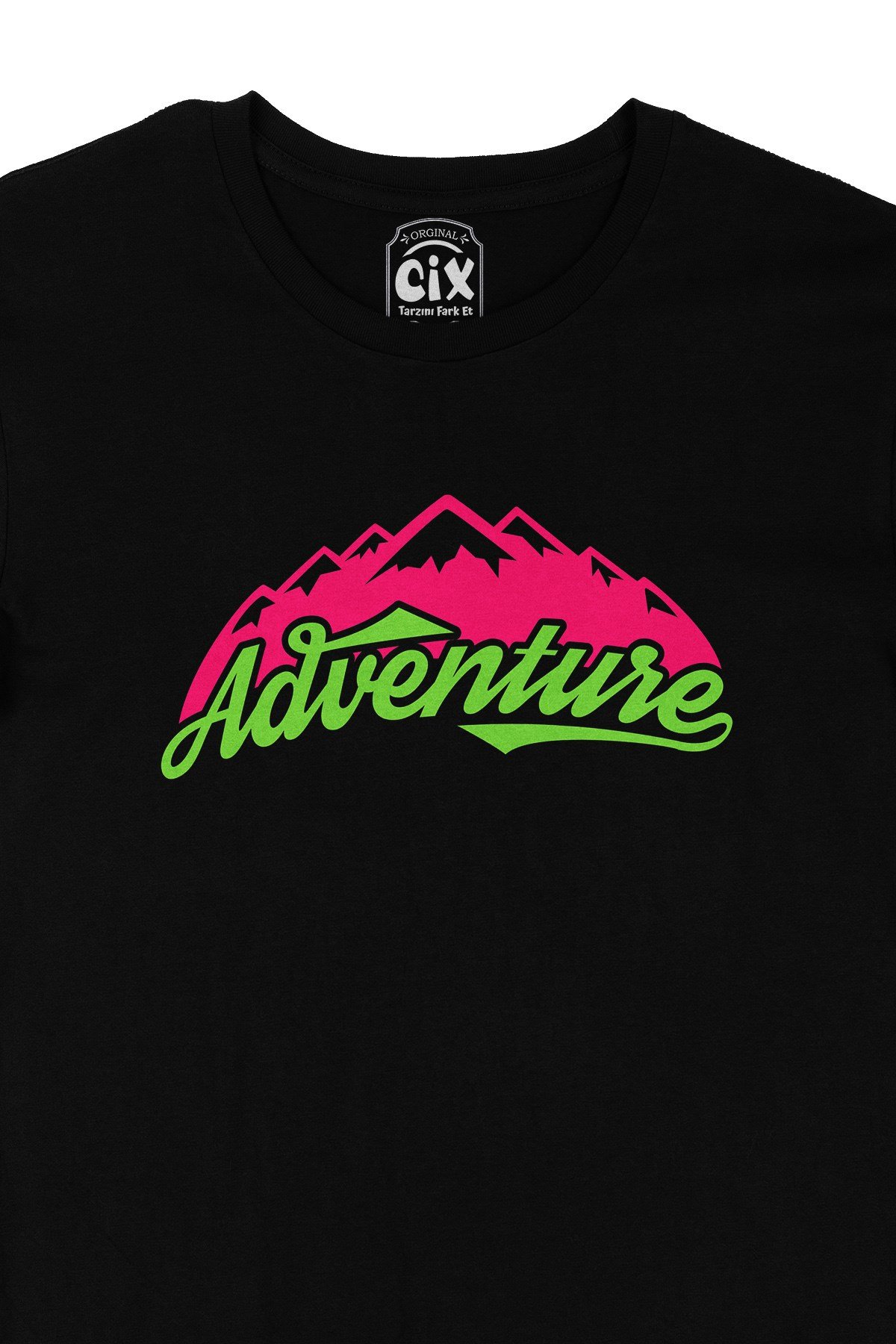 Yeşil Adventure Siyah Tişört