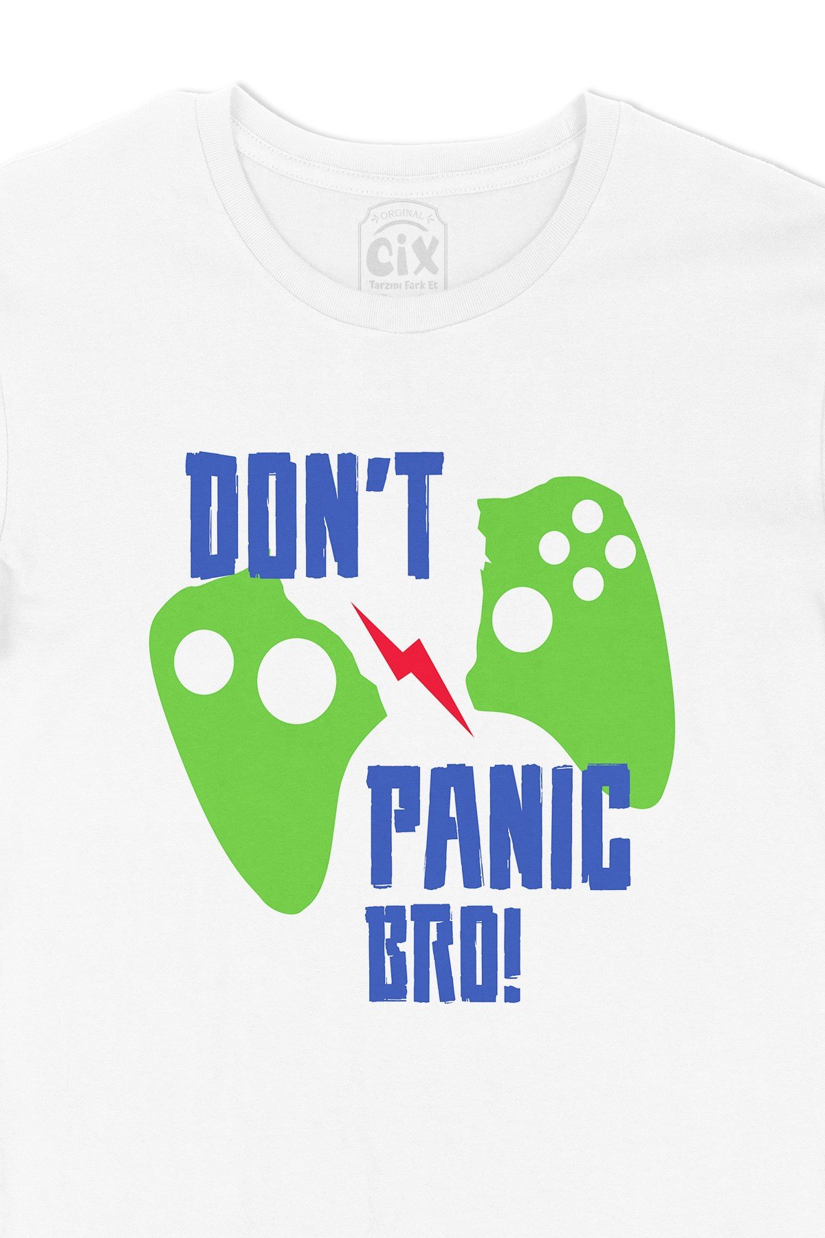 Yeşil Don't Panic Bro Tişört