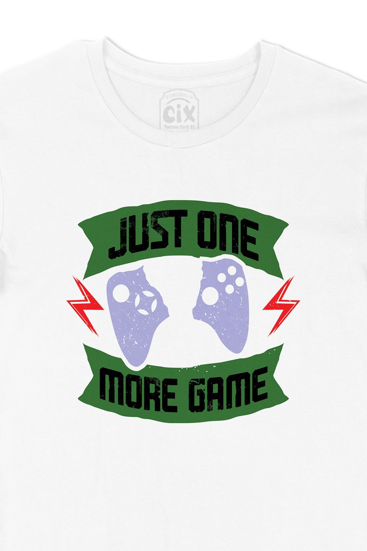 Yeşil Just One More Game Tişört