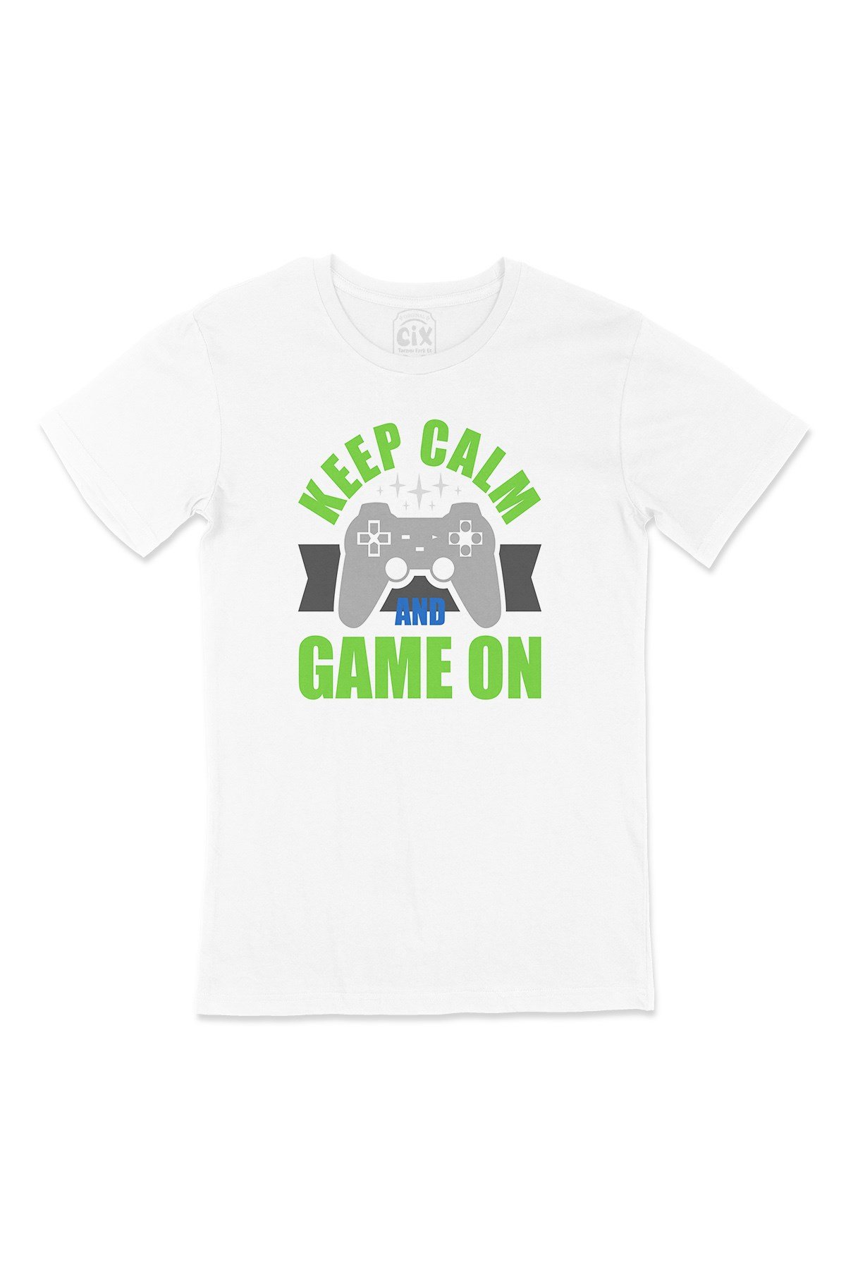 Yeşil Keep Calm Game On Tişört