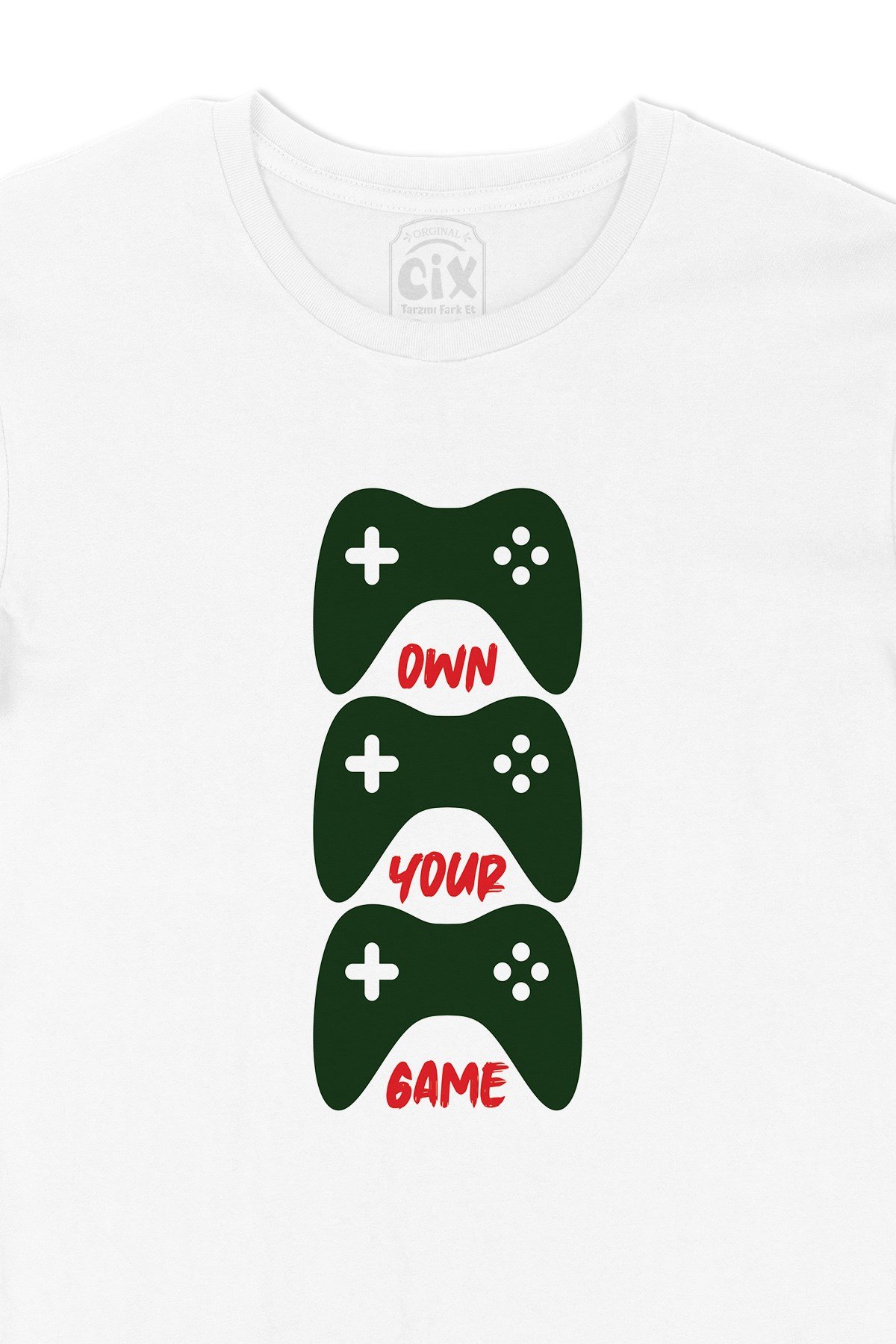 Yeşil Own Your Game Tişört