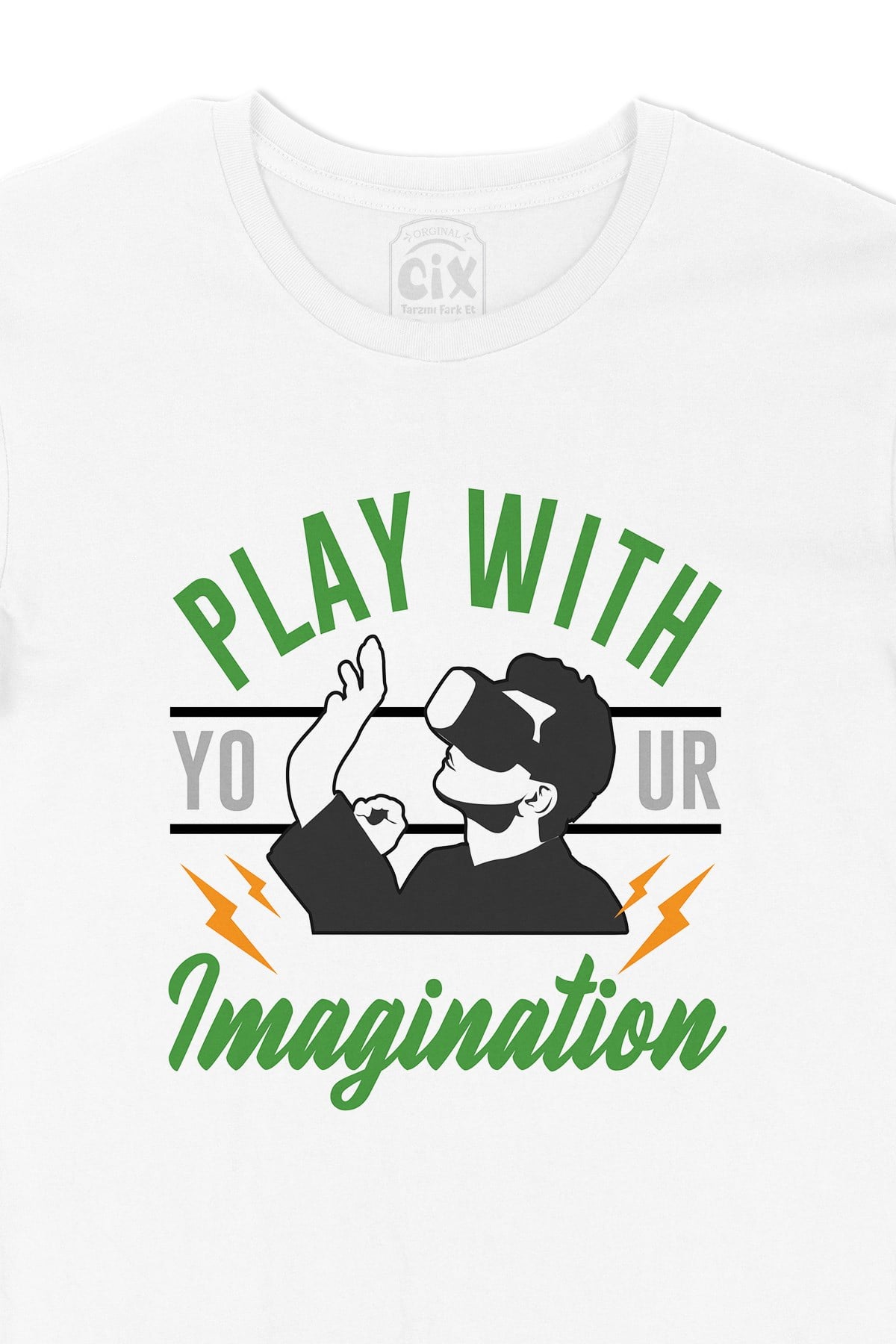 Yeşil Play Your Imagination Tişört