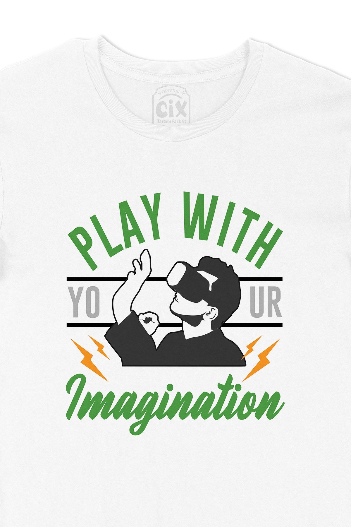 Yeşil Play Your Imagination Tişört