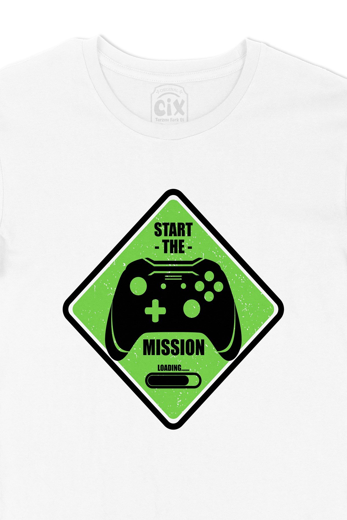 Yeşil Start The Mission Tişört