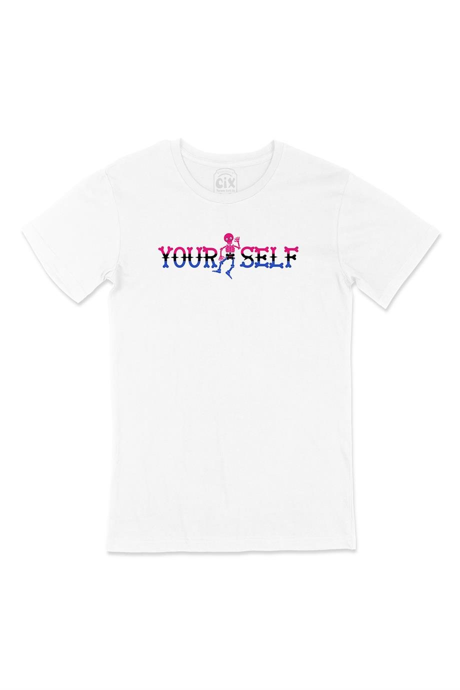 Yourself İskeletli Beyaz Tişört