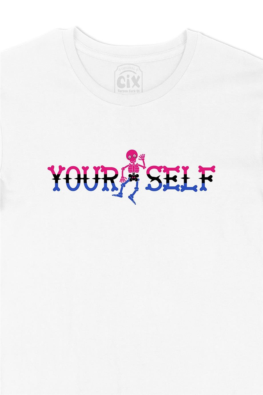 Yourself İskeletli Beyaz Tişört