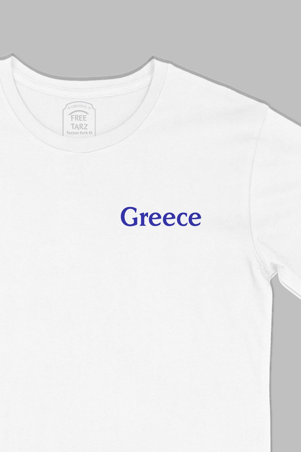Yunanistan Greece Baskılı Cep Tasarım Beyaz Tişört Yunanistan Greece Baskılı Cep Tasarım Beyaz Tişört - Ücretsiz Kargo