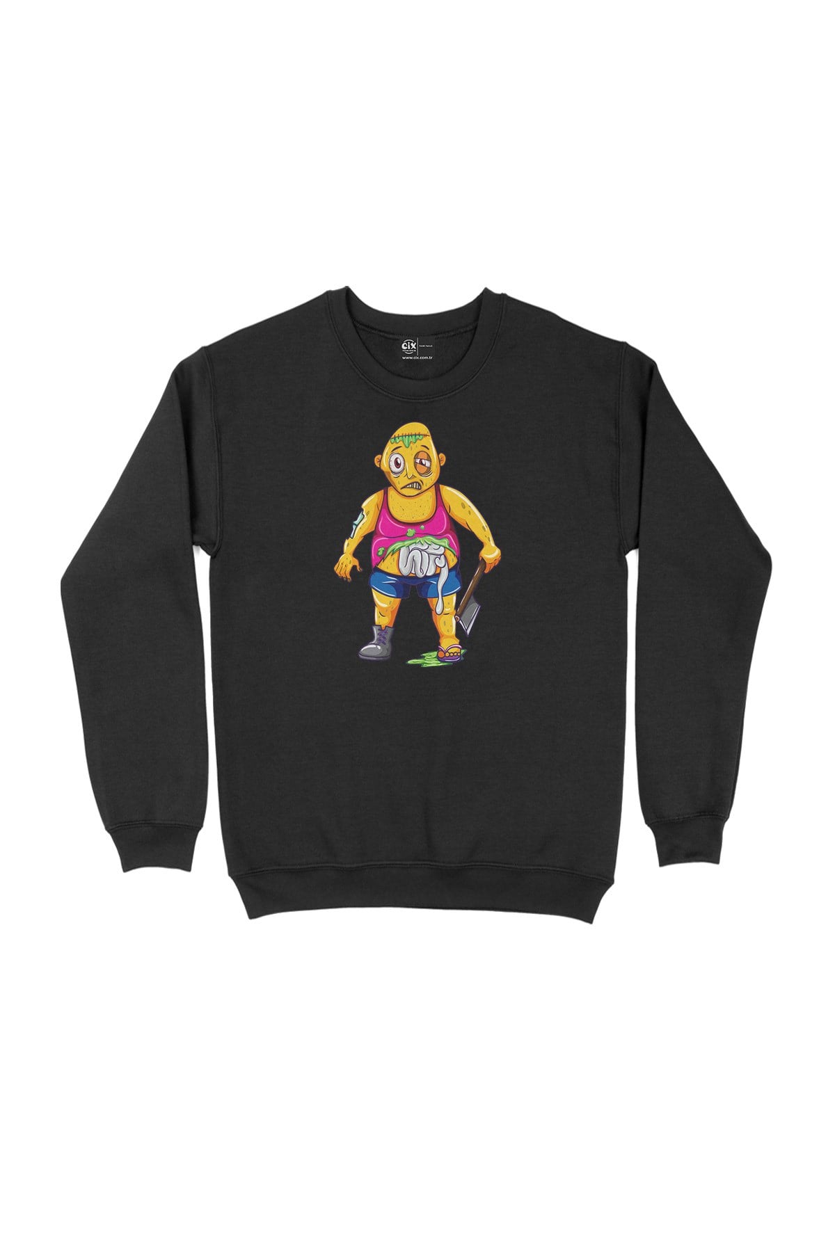 Zombies Man Siyah Sweatshirt