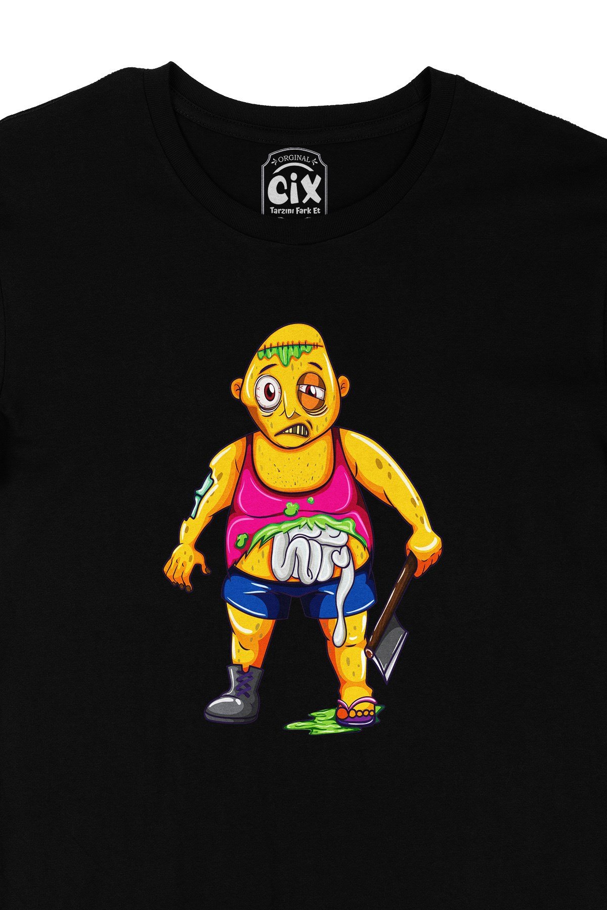 Zombies Man Siyah Tişört