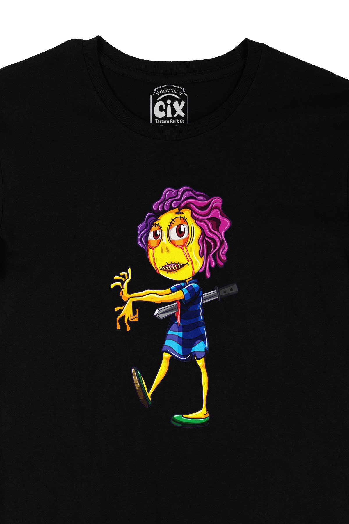 Zombies Woman Siyah Tişört