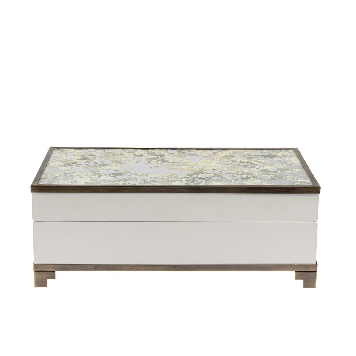 Dallı Desenli Cam Takı Kutusu Büyük