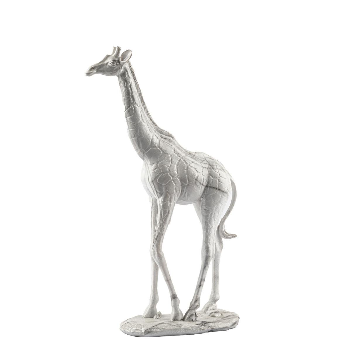 Mermerli Beyaz Zürafa Resin Obje 25*10*41 cm