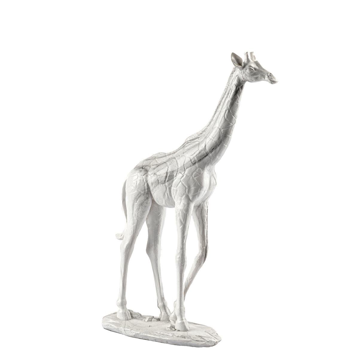 Mermerli Beyaz Zürafa Resin Obje 25*10*41 cm