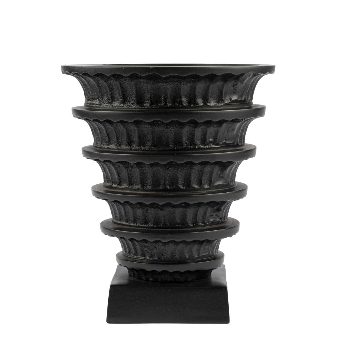 Siyah Metal Vazo 19*23 cm