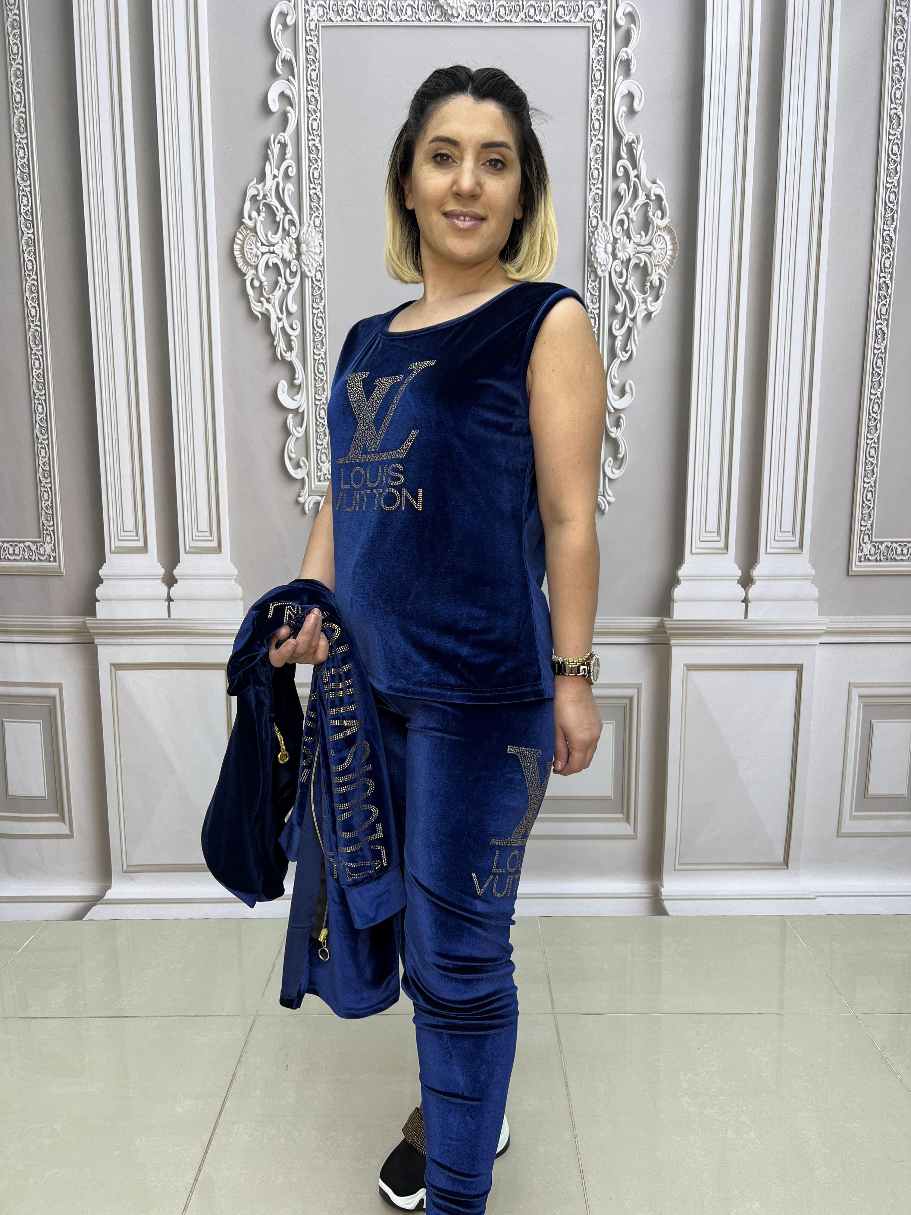 L. Kadife 3 Lu Esofman Takımı - MAVİ