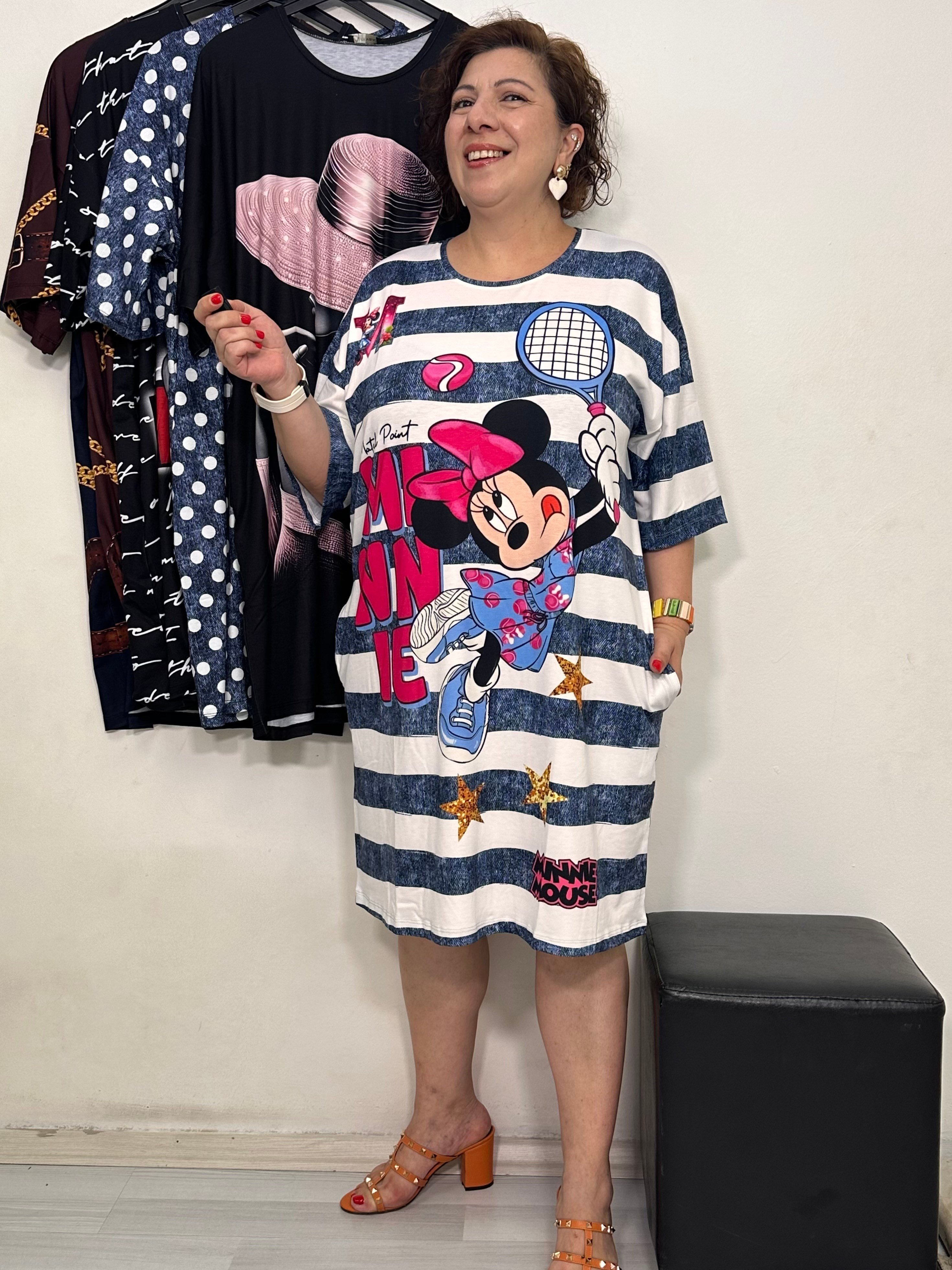 Capri Tunik & Elbise Minnie Desen