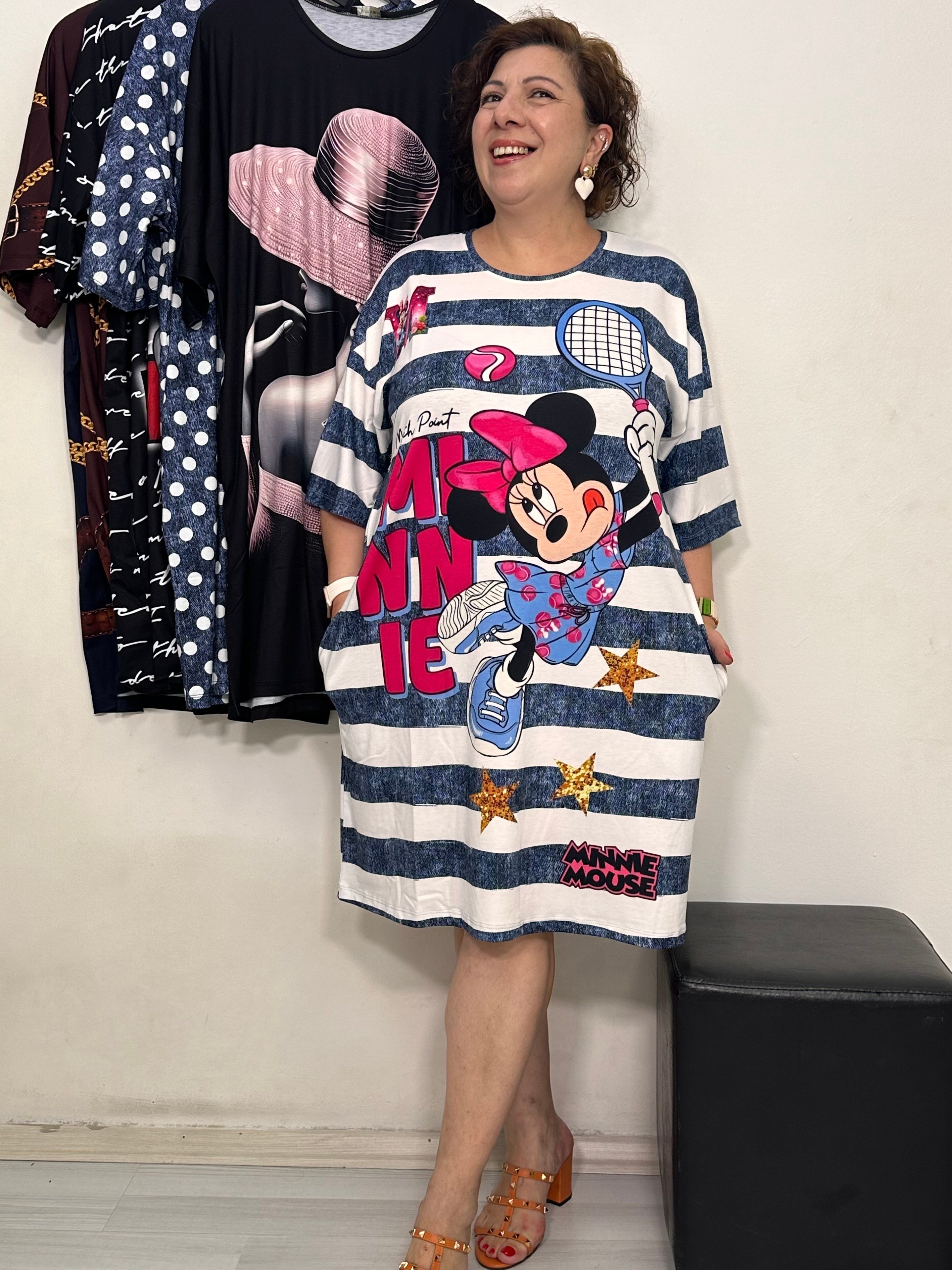 Capri Tunik & Elbise Minnie Desen