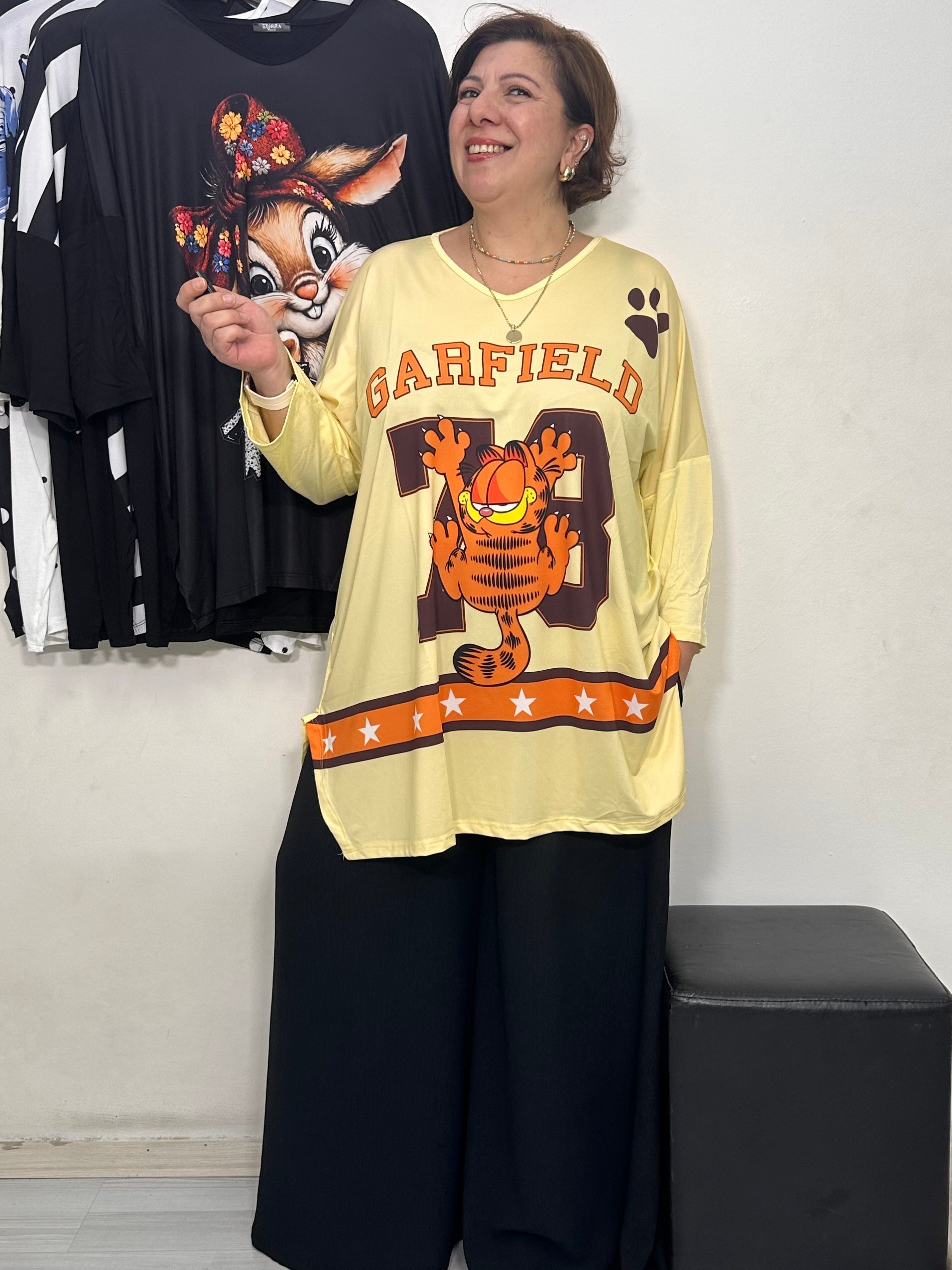 Cartoon Fakir Kol Tshirt Garfield