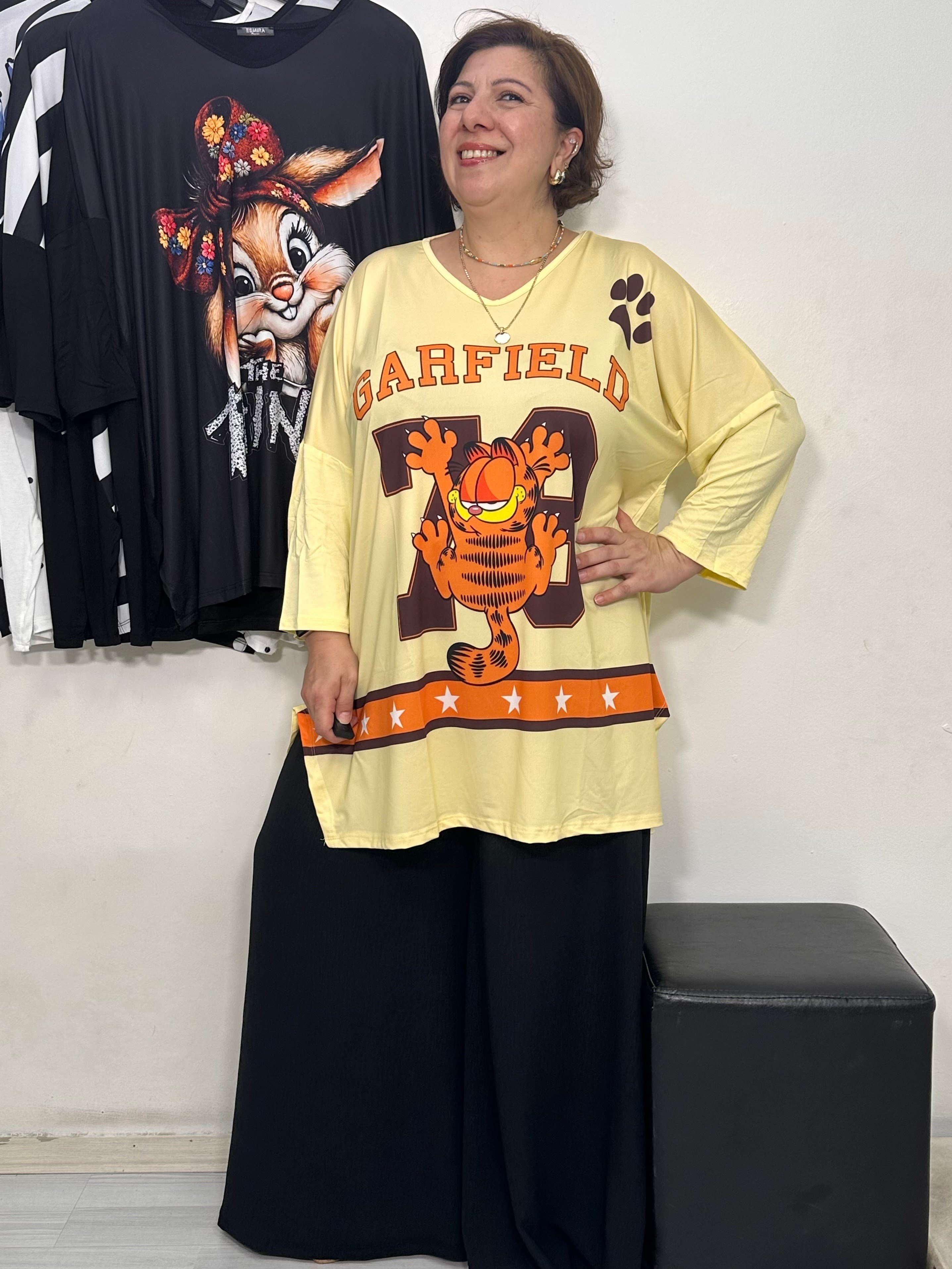 Cartoon Fakir Kol Tshirt Garfield