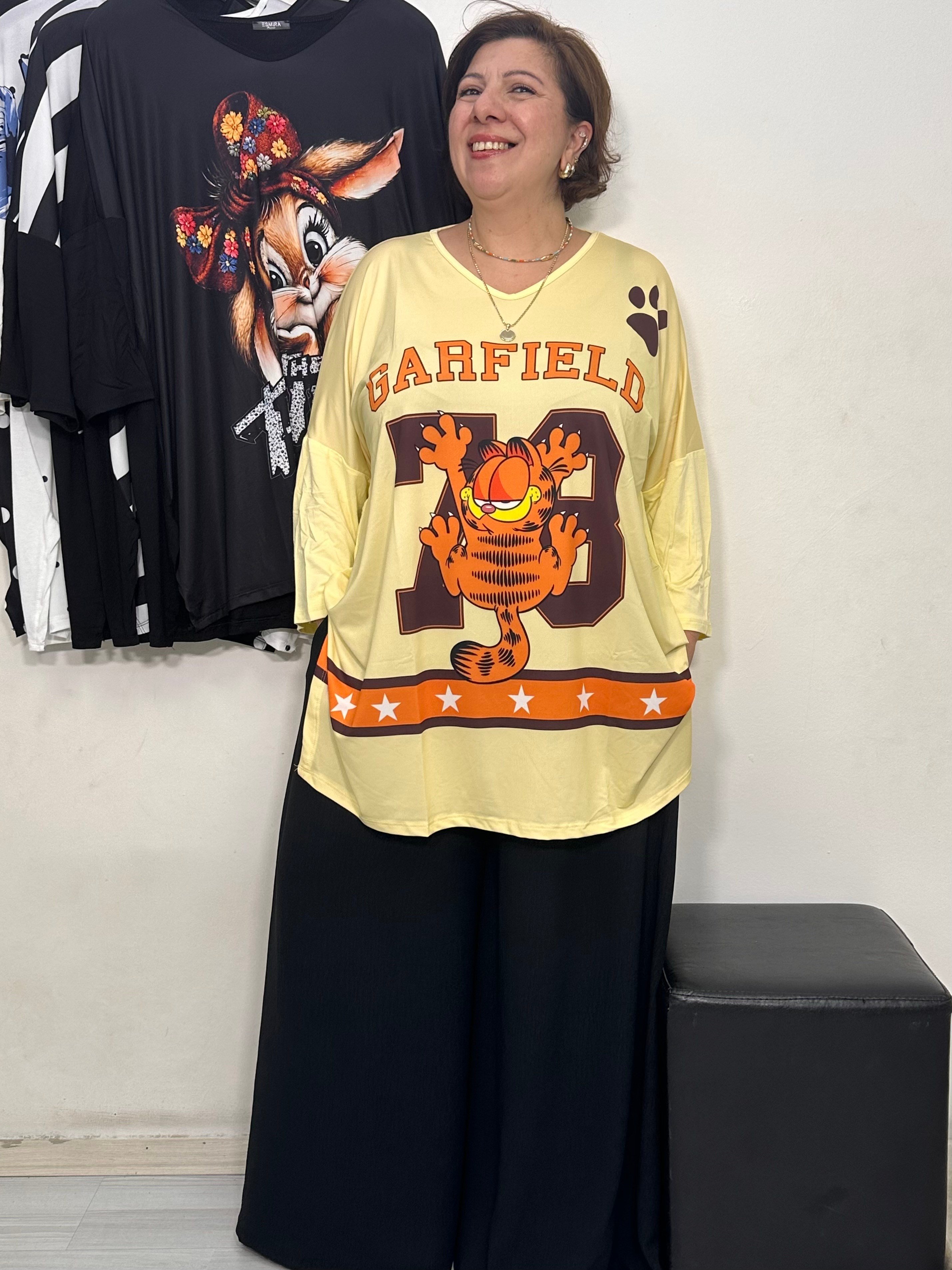 Cartoon Fakir Kol Tshirt Garfield
