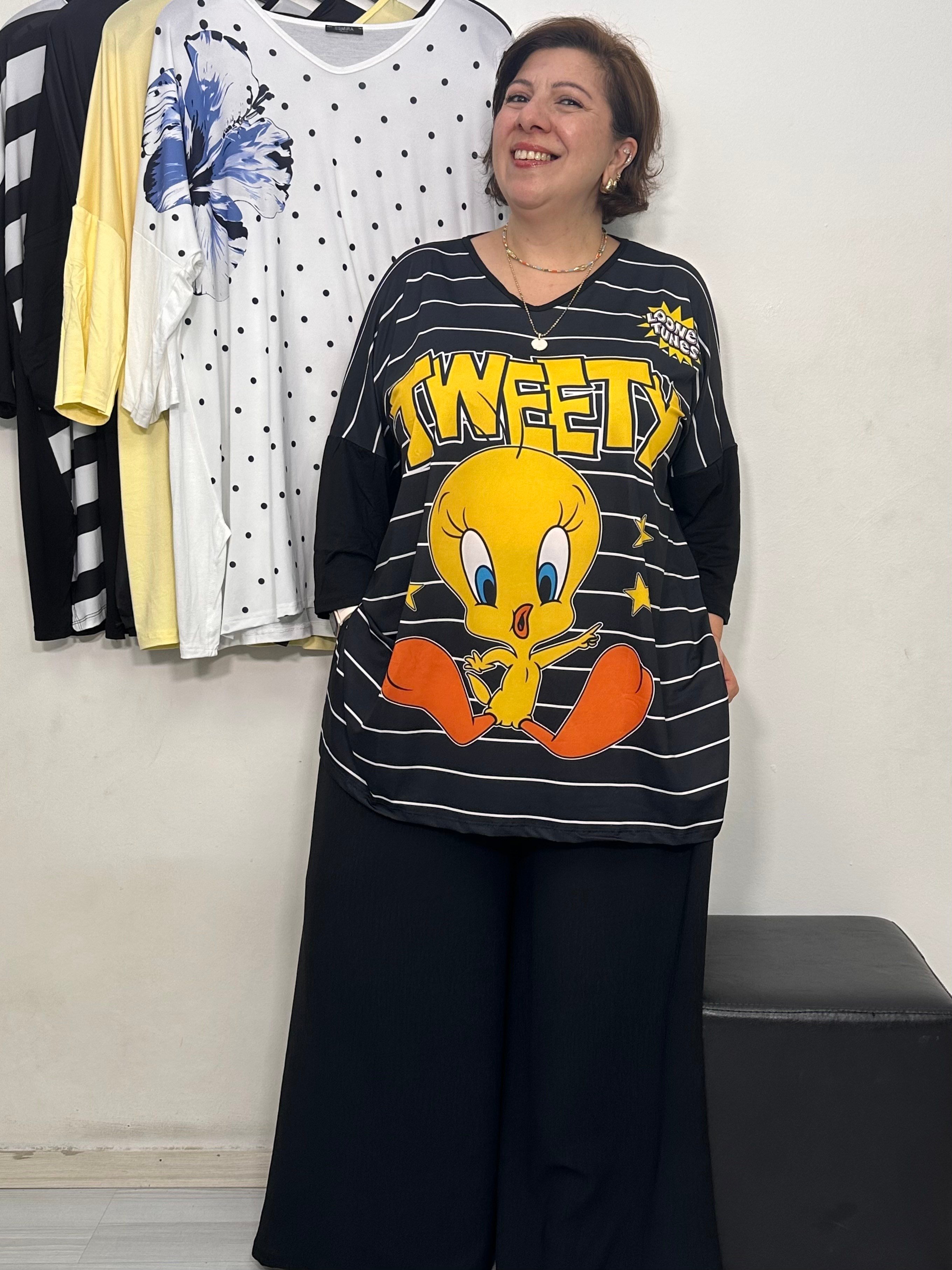 Cartoon Fakir Kol Tshirt Tweety