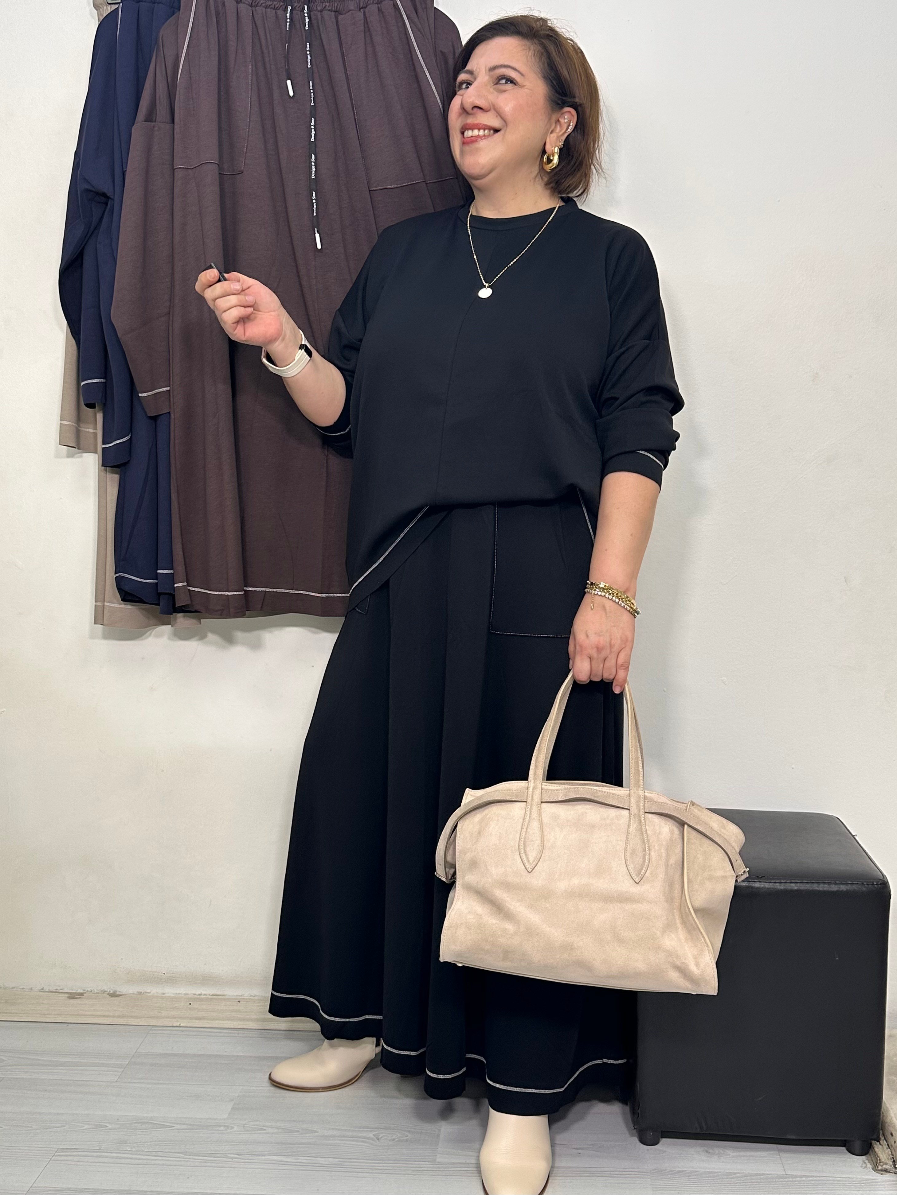 Elegance Oysho Etekli Takım Siyah