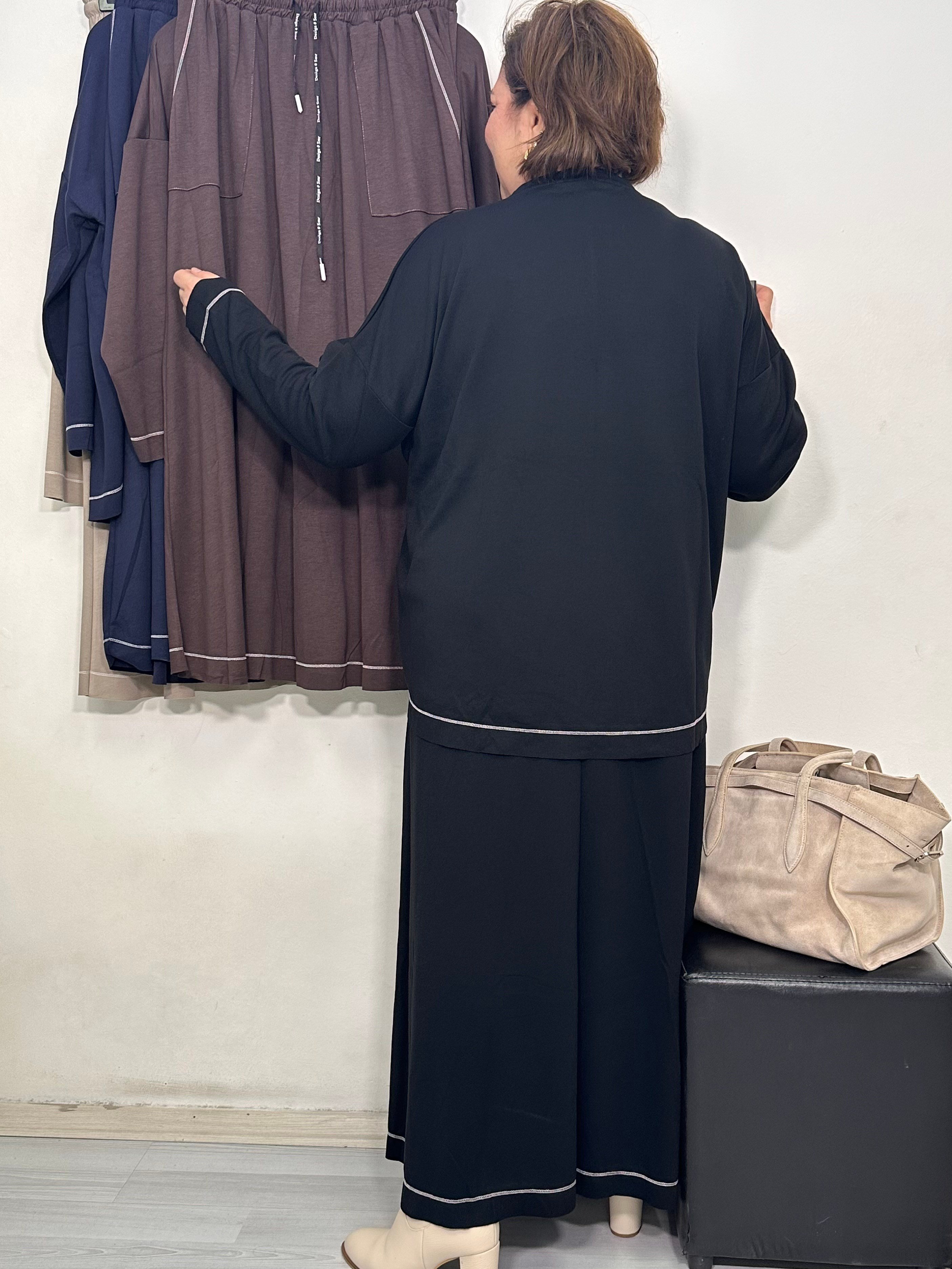 Elegance Oysho Etekli Takım Siyah
