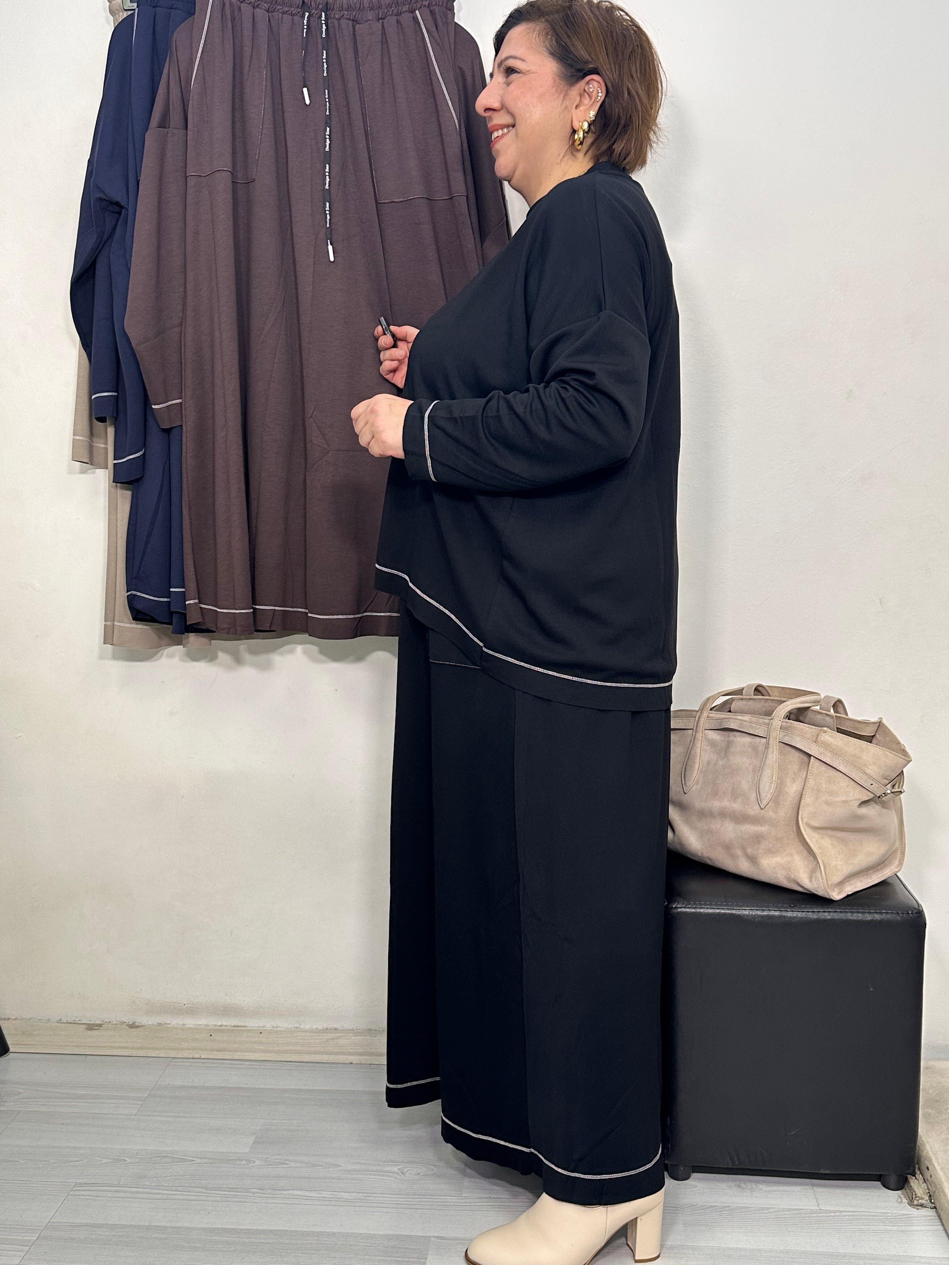 Elegance Oysho Etekli Takım Siyah