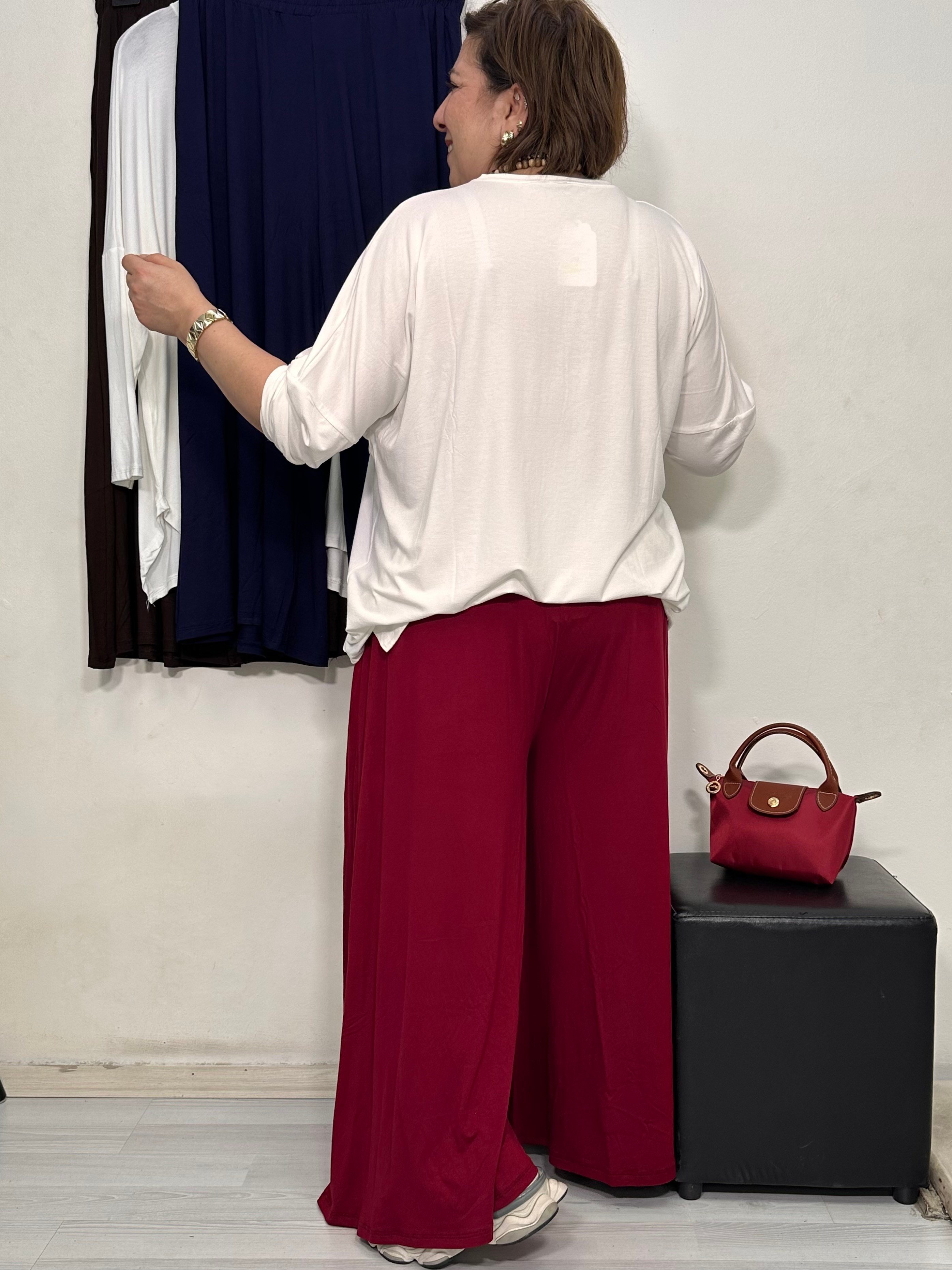 Feira Etek Pantolon Bordo