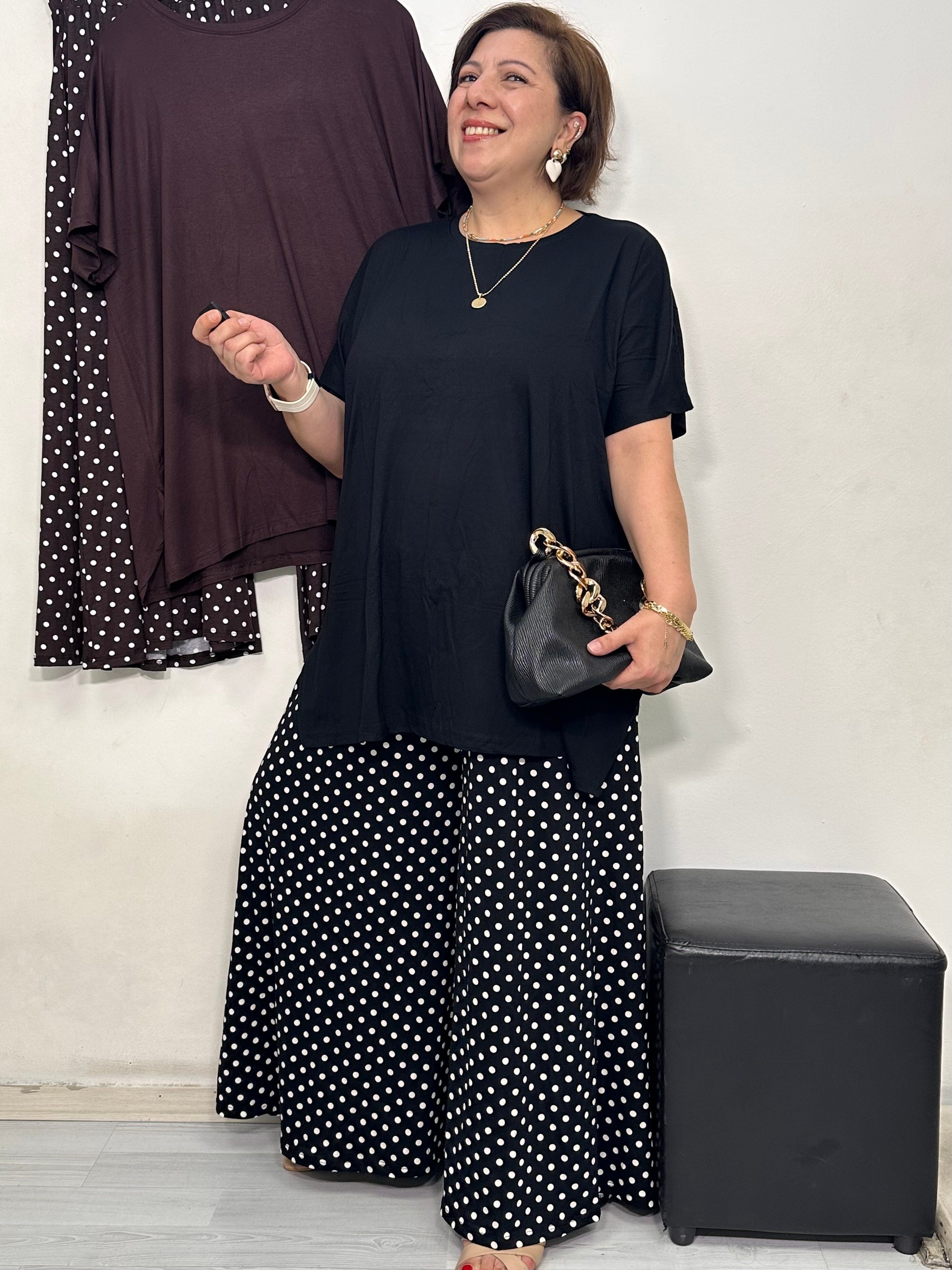 Feira Etek Pantolon Takım Siyah Puantiye